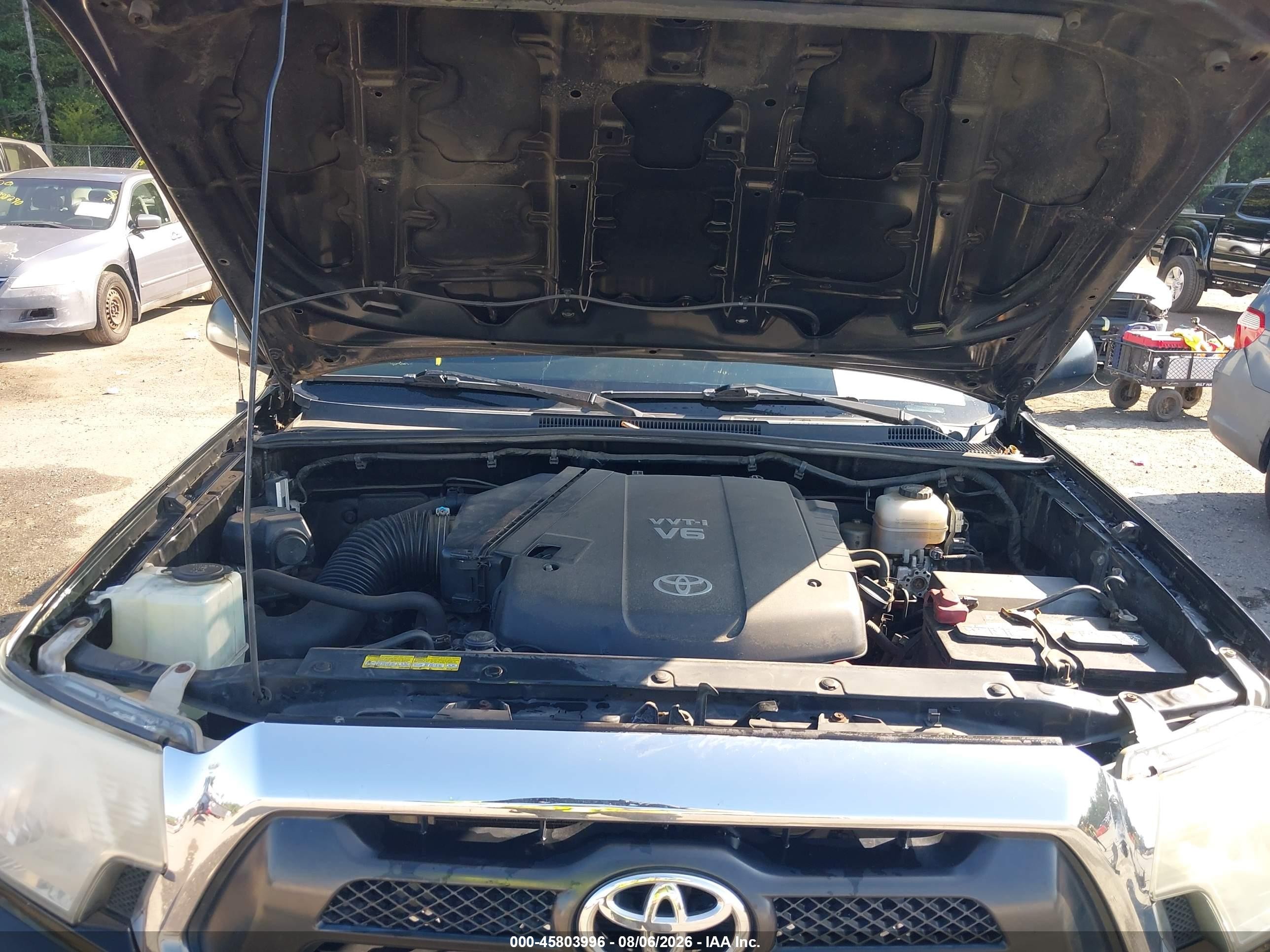 2012 Toyota Tacoma Base V6 Black vin: 3TMLU4ENXCM084021