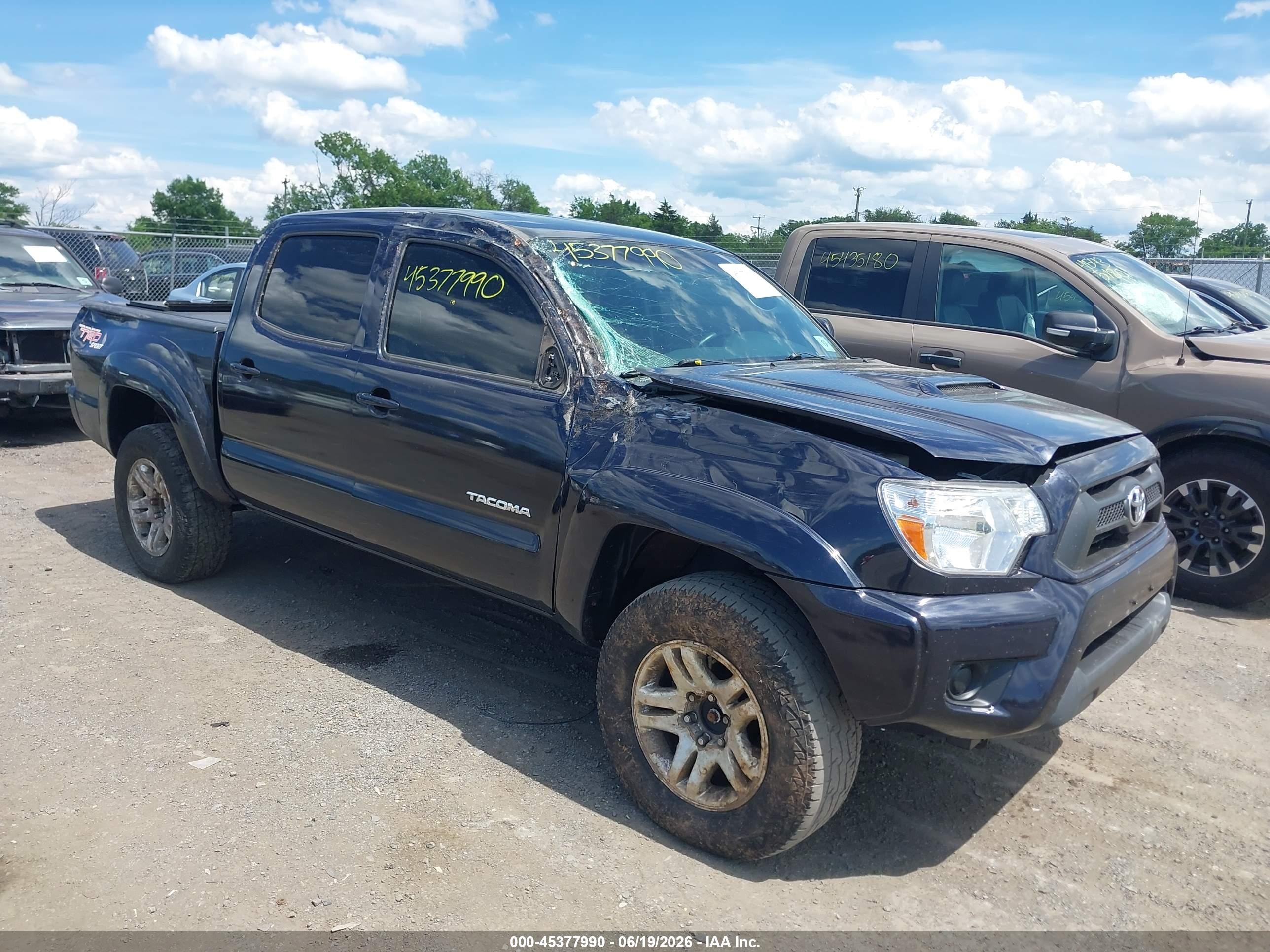 2012 Toyota Tacoma Base V6 Dark Blue vin: 3TMLU4ENXCM095102