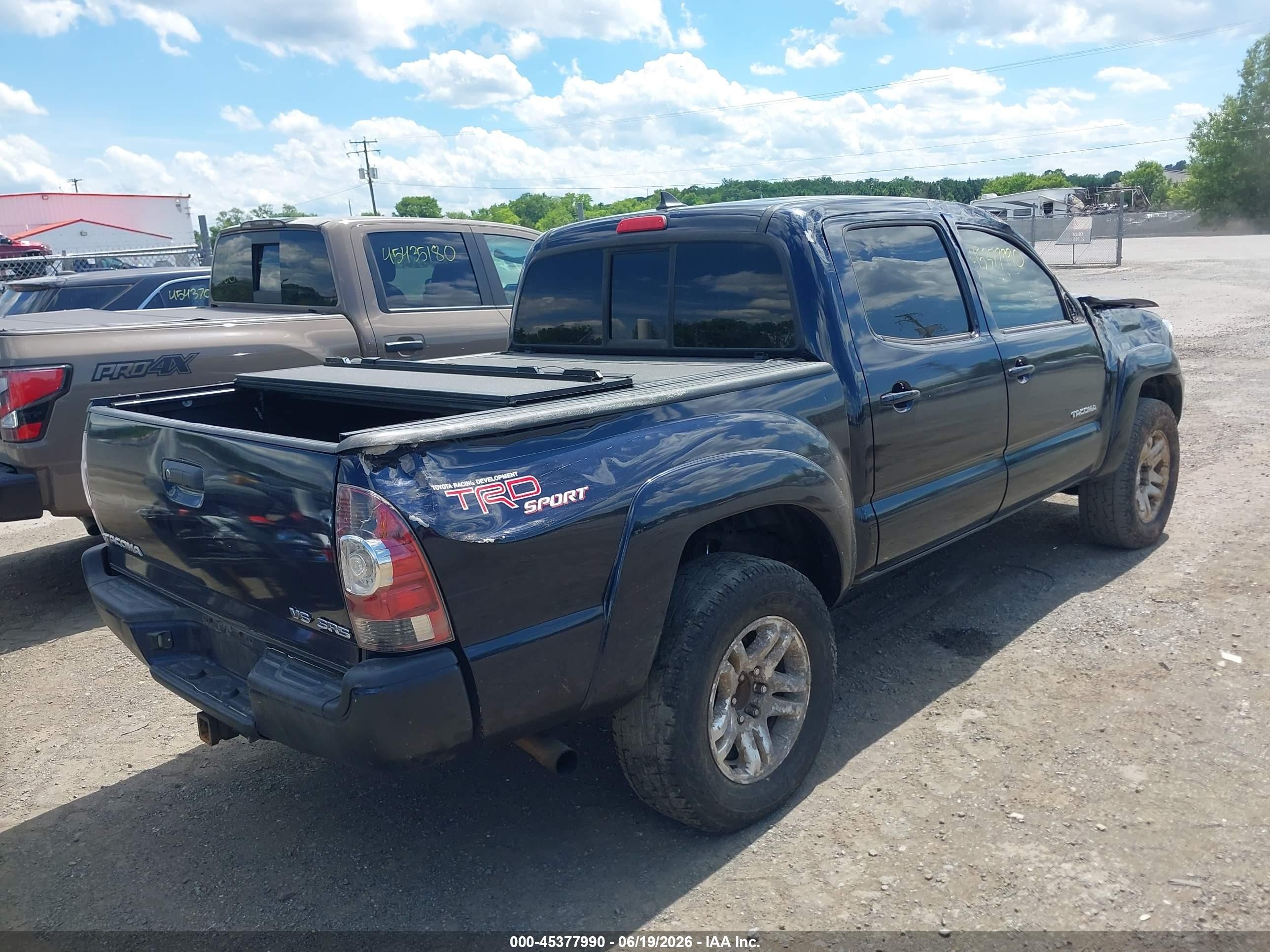 2012 Toyota Tacoma Base V6 Dark Blue vin: 3TMLU4ENXCM095102