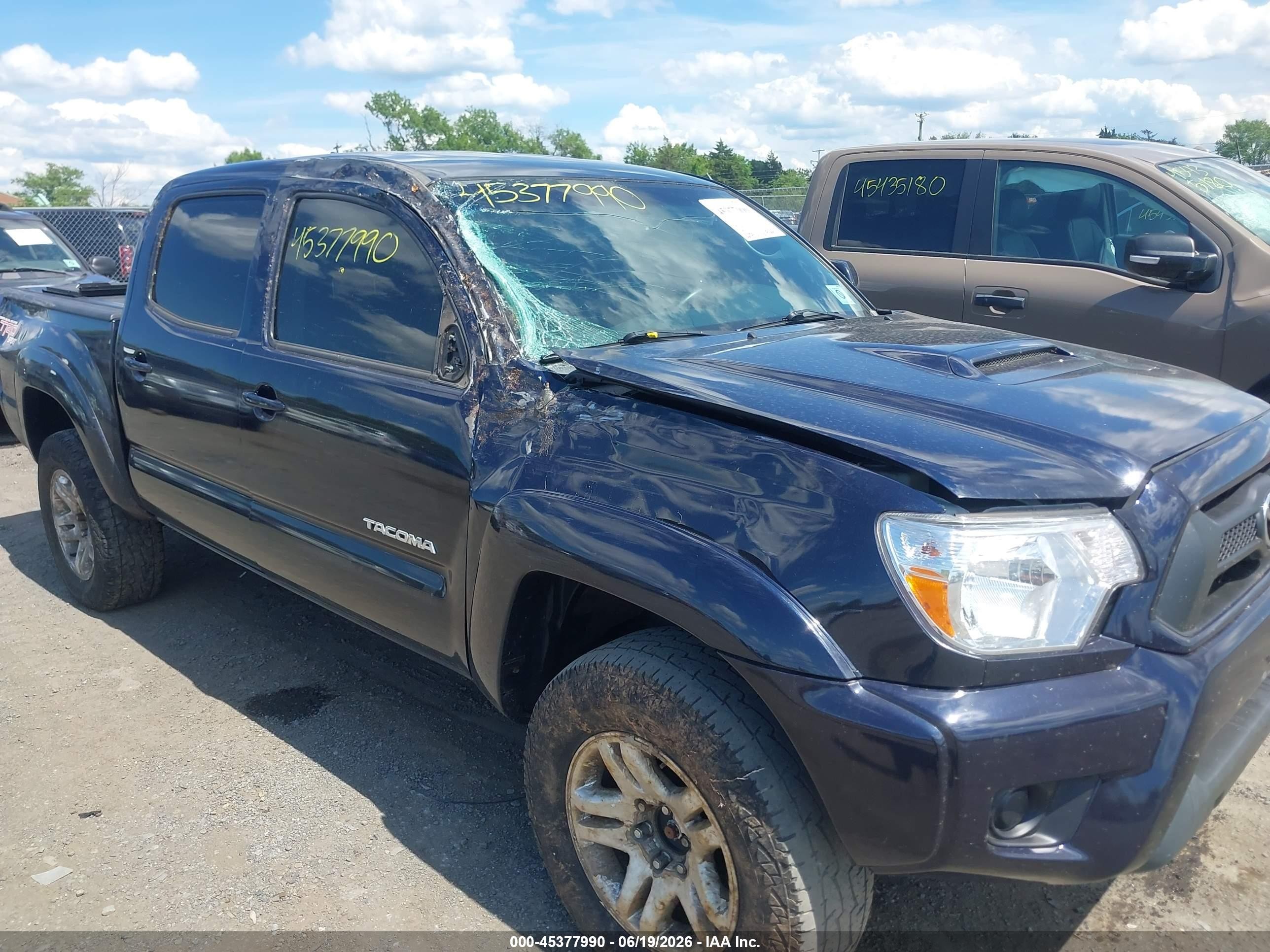 2012 Toyota Tacoma Base V6 Dark Blue vin: 3TMLU4ENXCM095102