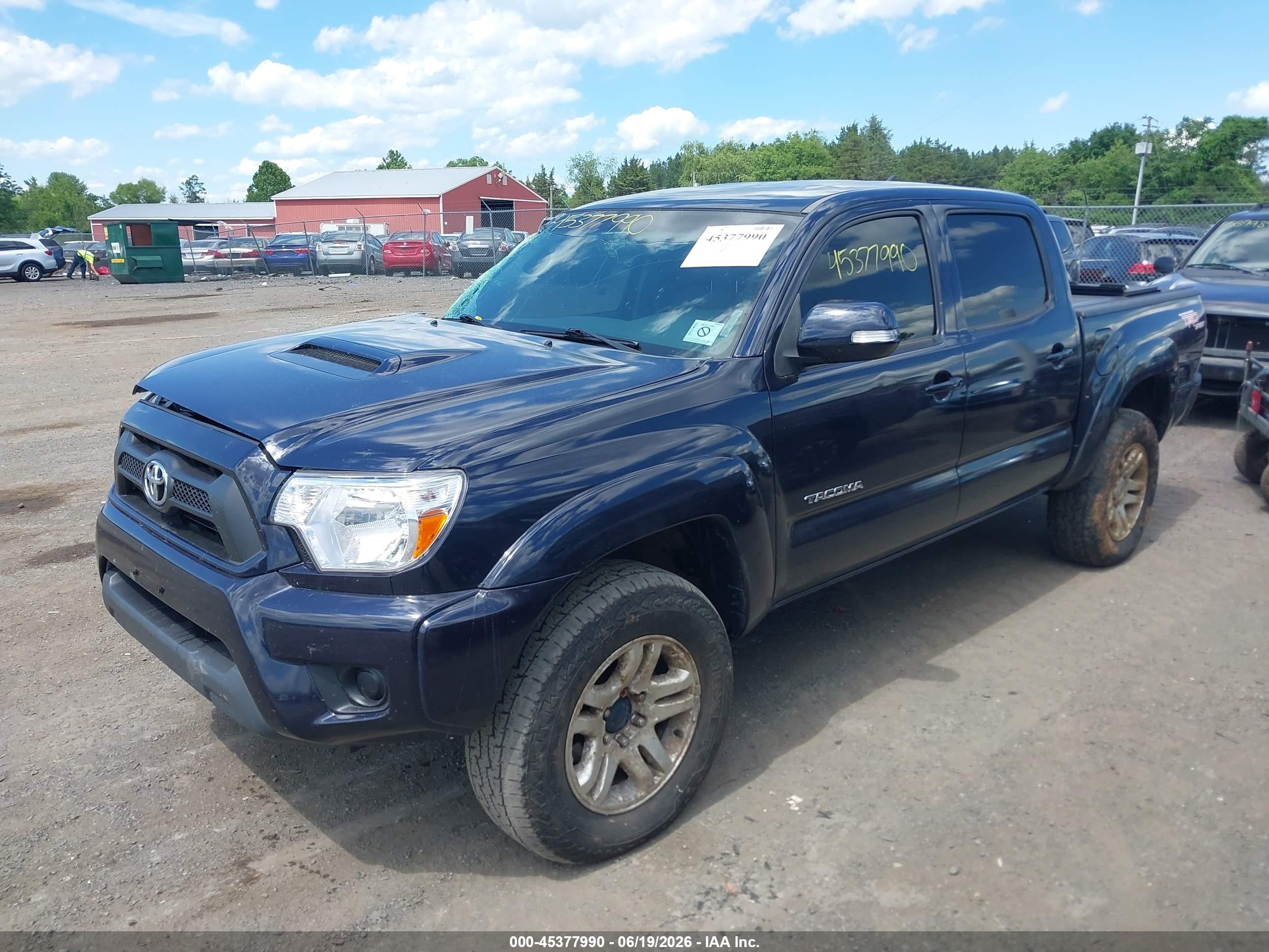 2012 Toyota Tacoma Base V6 Dark Blue vin: 3TMLU4ENXCM095102