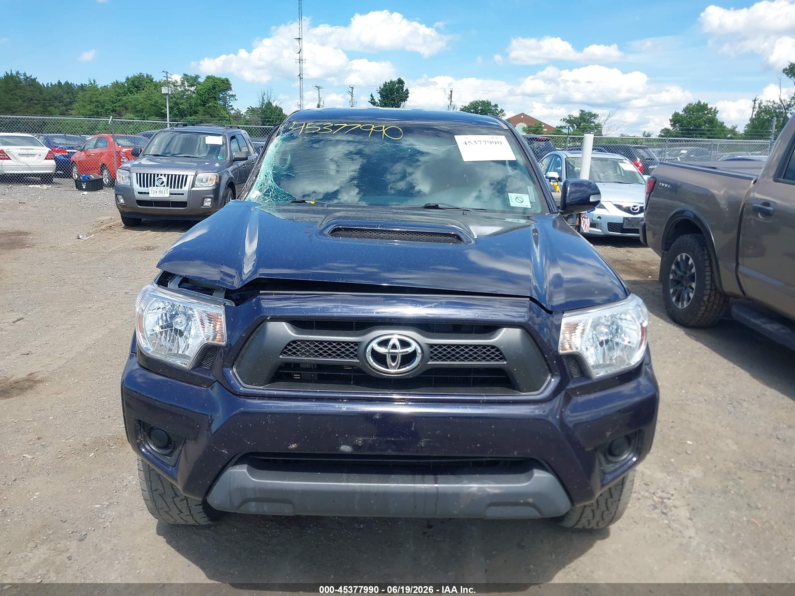 2012 Toyota Tacoma Base V6 Dark Blue vin: 3TMLU4ENXCM095102