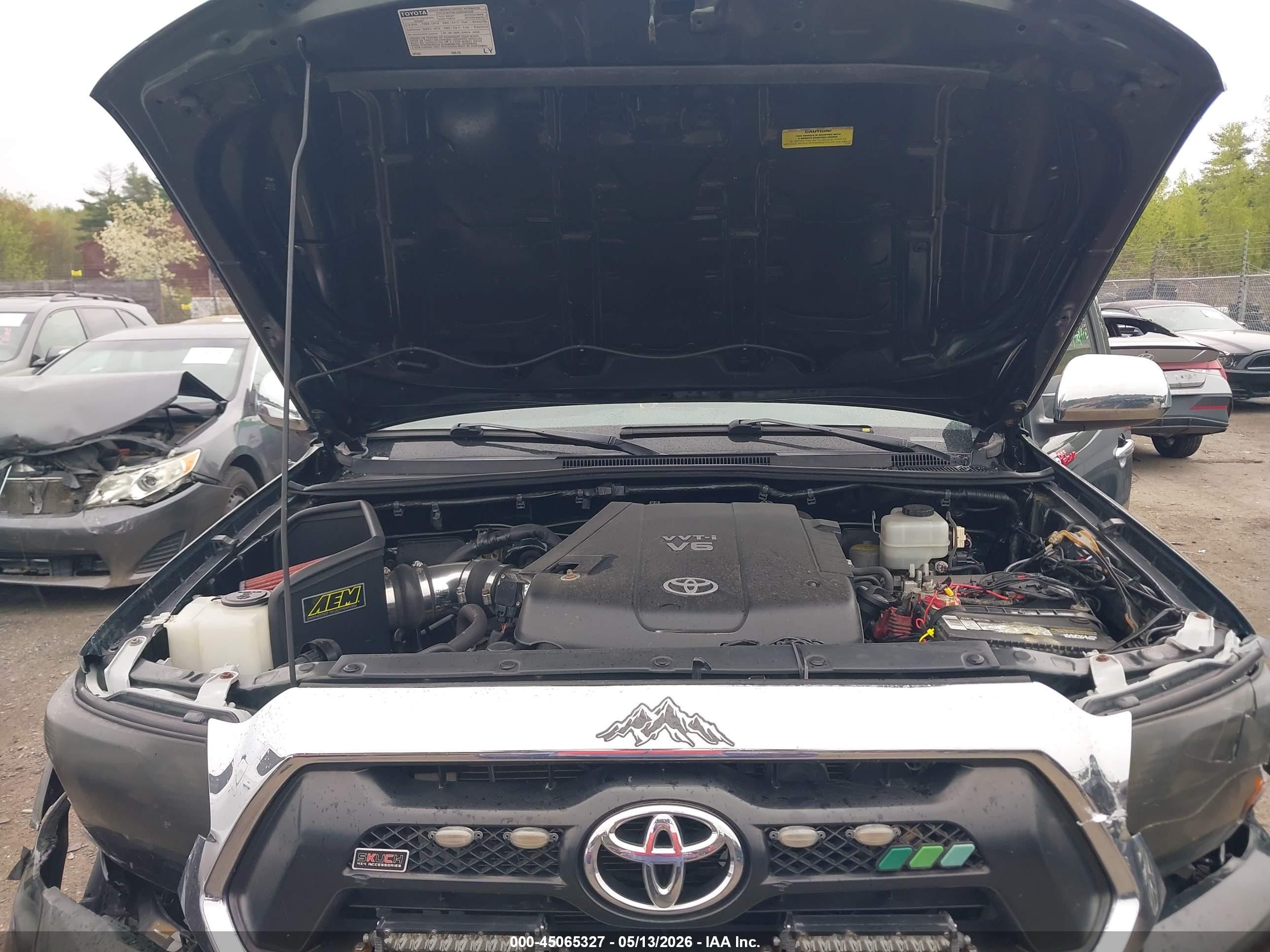 2013 Toyota Tacoma Base V6 Black vin: 3TMLU4ENXDM123546