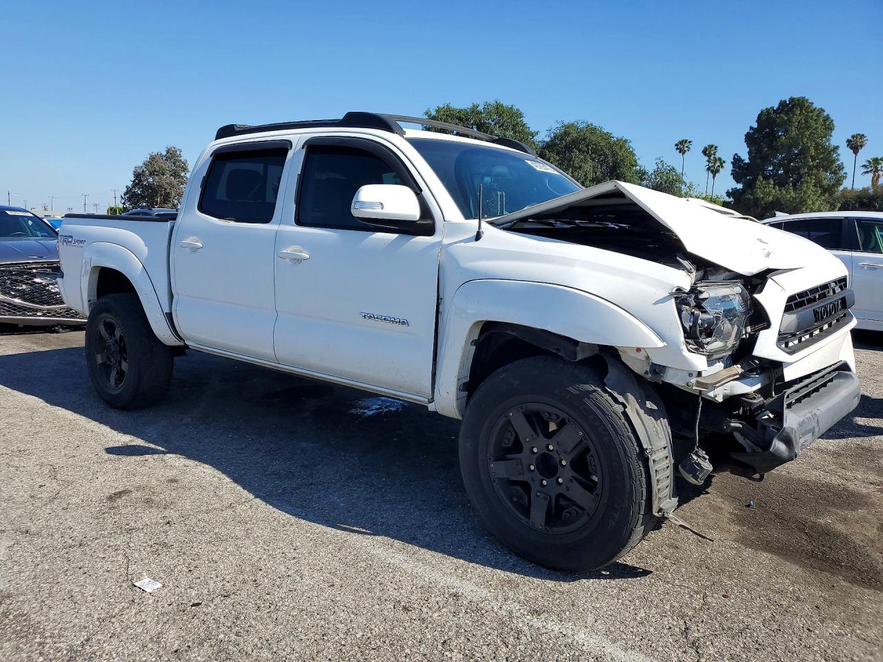 2014 Toyota Tacoma Double Cab Белый vin: 3TMLU4ENXEM141997