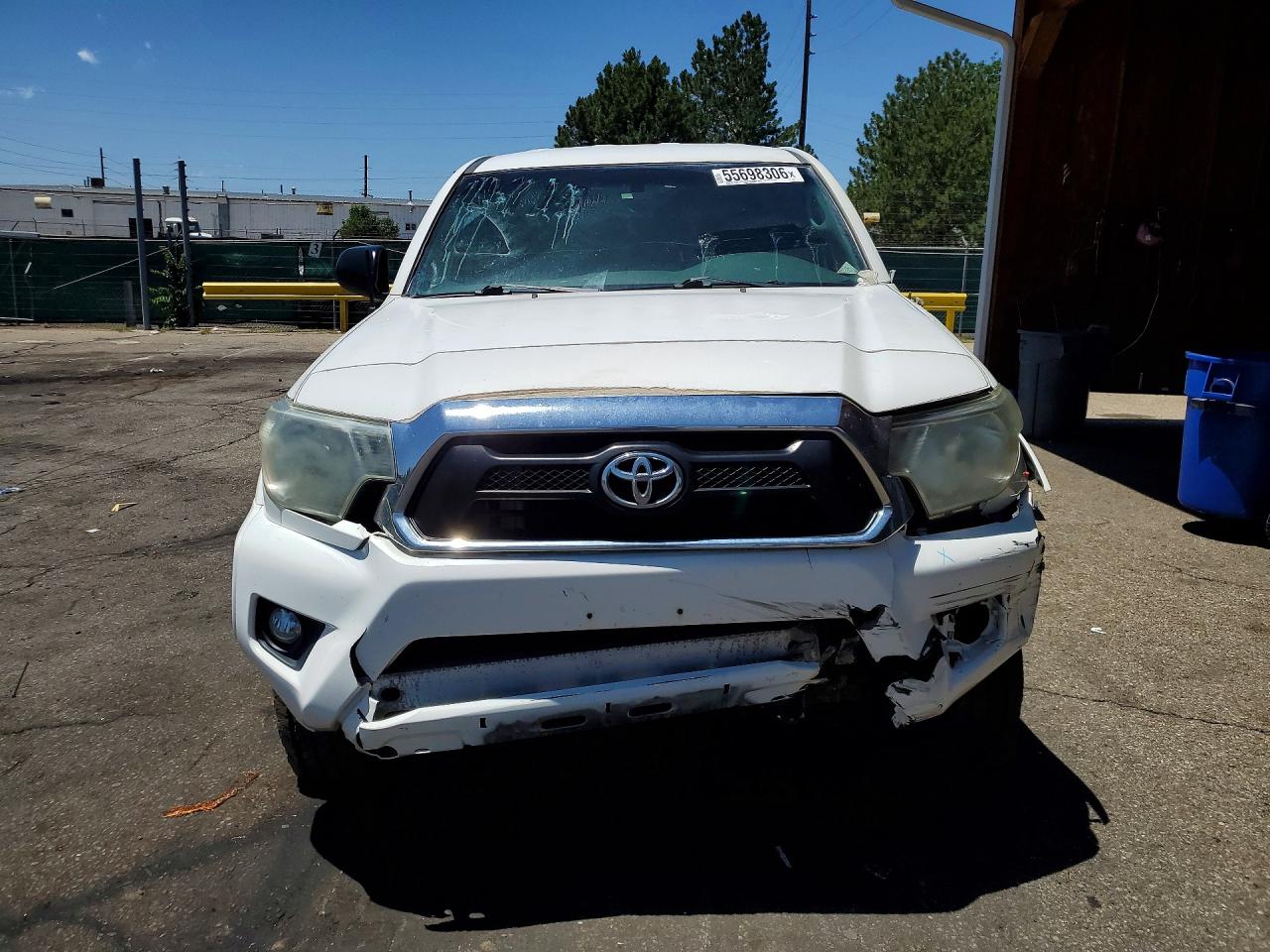 2015 Toyota Tacoma V6 White vin: 3TMLU4ENXFM199481