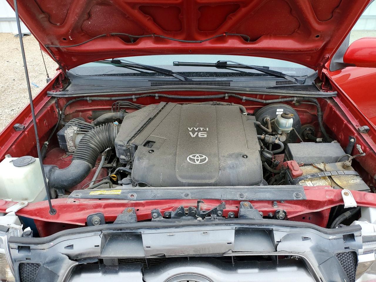 2010 Toyota Tacoma Double Cab Long Bed Red vin: 3TMMU4FN0AM015922