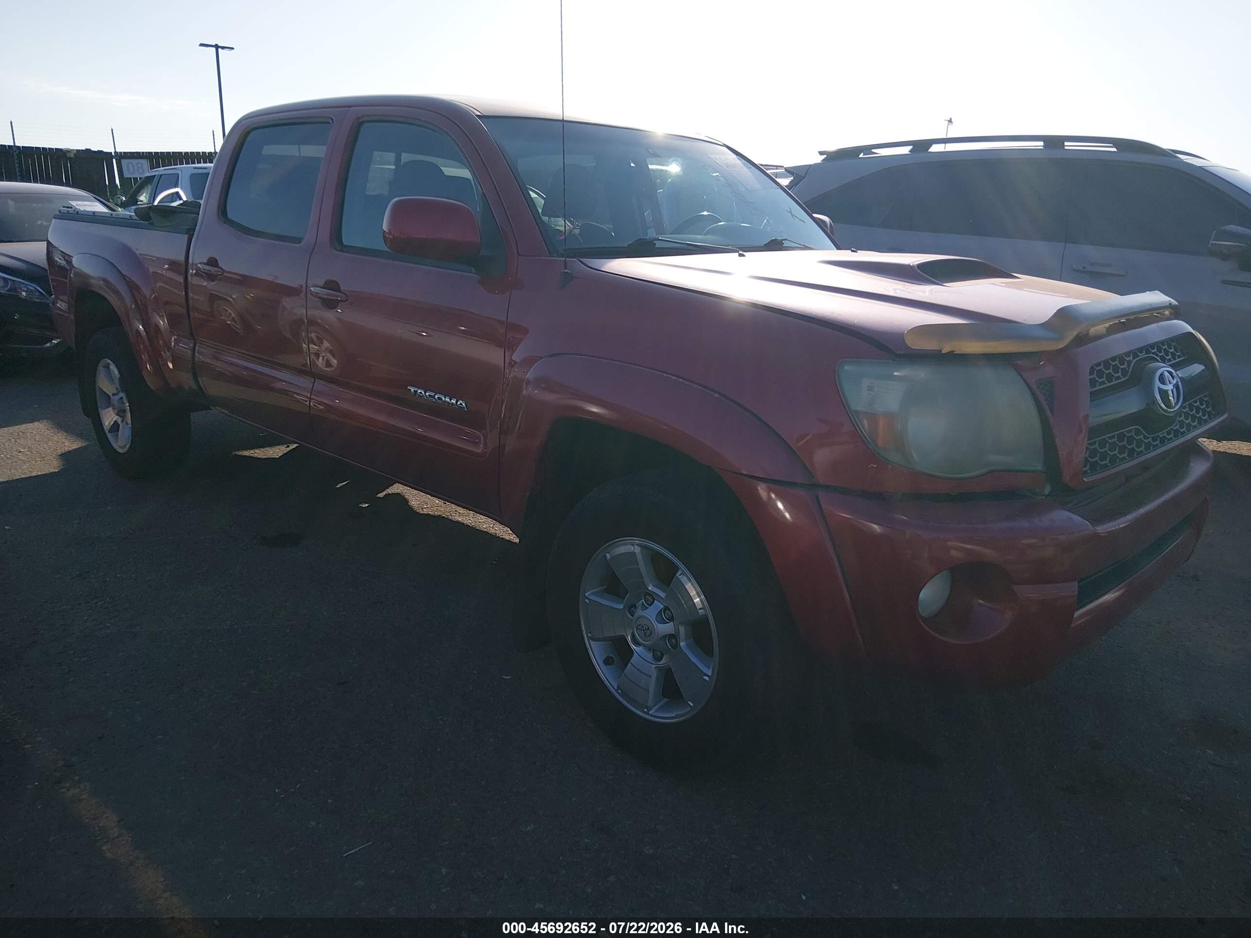 2011 Toyota Tacoma Base V6 Red vin: 3TMMU4FN0BM026419