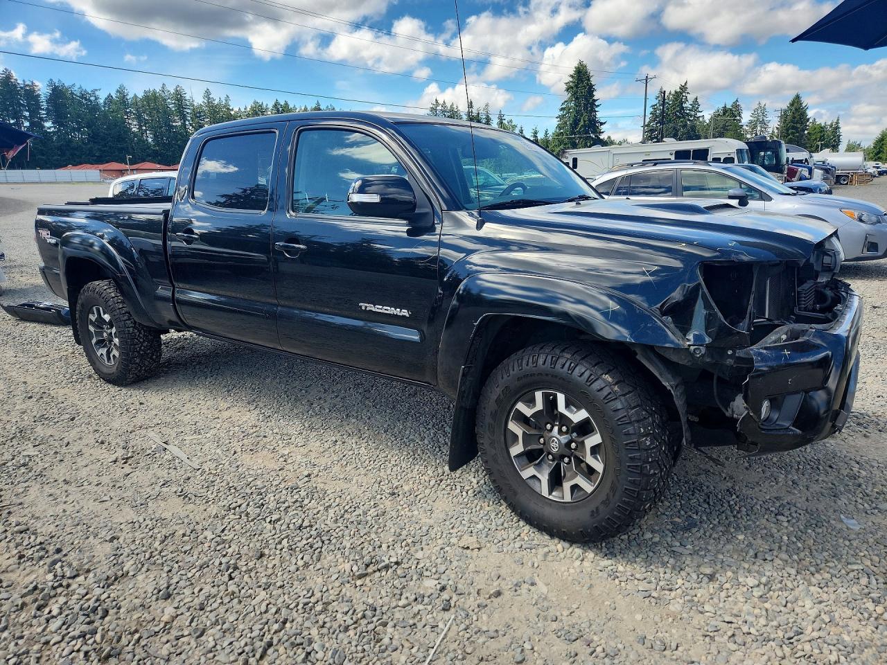 2013 Toyota Tacoma Double Cab Long Bed Черный vin: 3TMMU4FN0DM057933