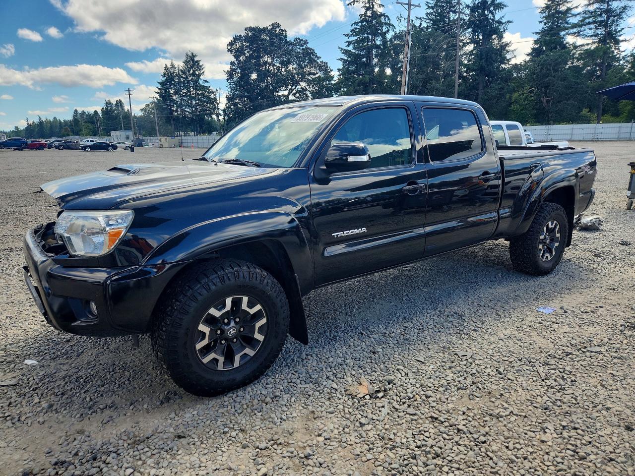 2013 Toyota Tacoma Double Cab Long Bed Черный vin: 3TMMU4FN0DM057933