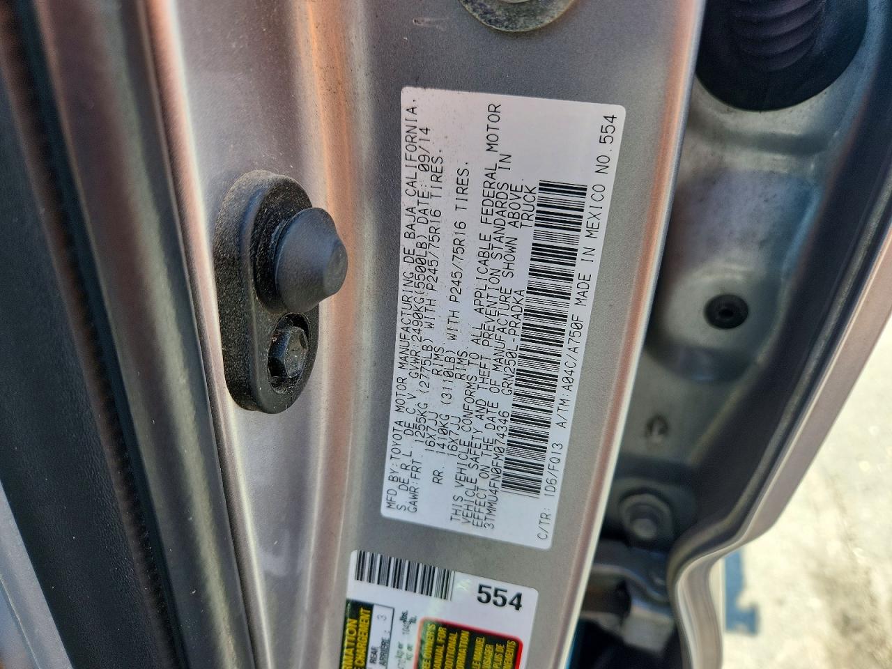 2015 Toyota Tacoma Double Cab Long Bed Серебряный vin: 3TMMU4FN0FM074346