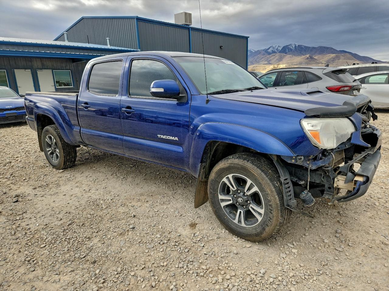 2015 Toyota Tacoma Double Cab Long Bed Blue vin: 3TMMU4FN0FM077327