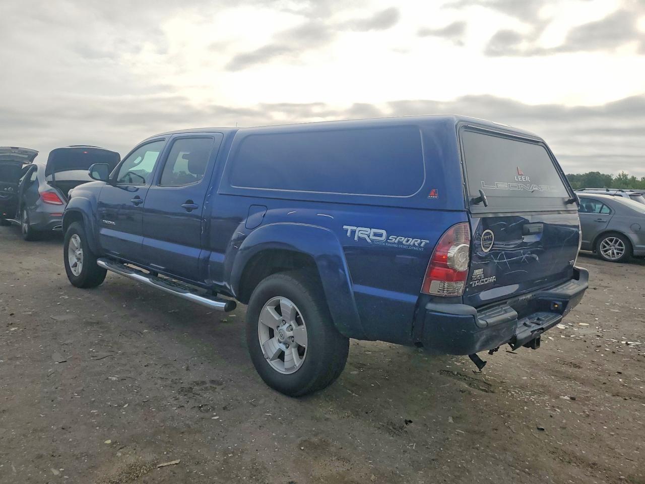 2014 Toyota Tacoma Double Cab Long Bed Blue vin: 3TMMU4FN1EM062317