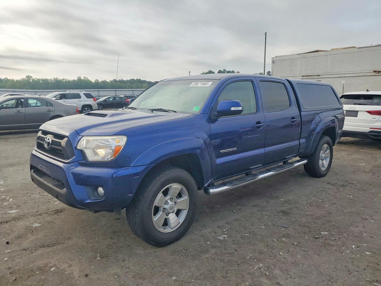 2014 Toyota Tacoma Double Cab Long Bed Blue vin: 3TMMU4FN1EM062317