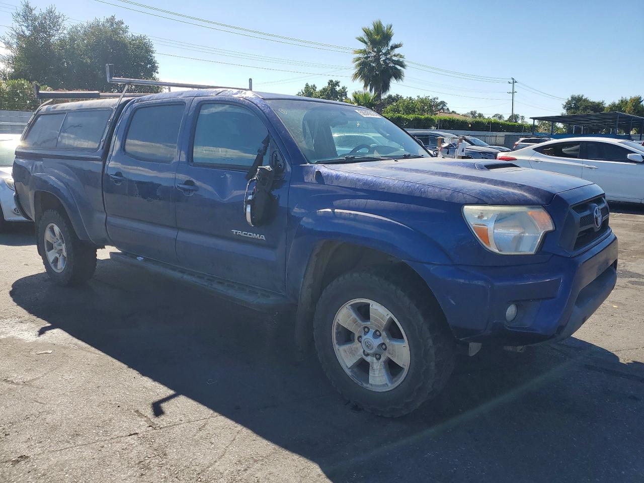 2014 Toyota Tacoma Double Cab Long Bed Blue vin: 3TMMU4FN1EM069879
