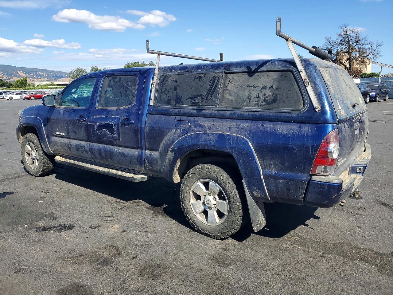 2014 Toyota Tacoma Double Cab Long Bed Blue vin: 3TMMU4FN1EM069879
