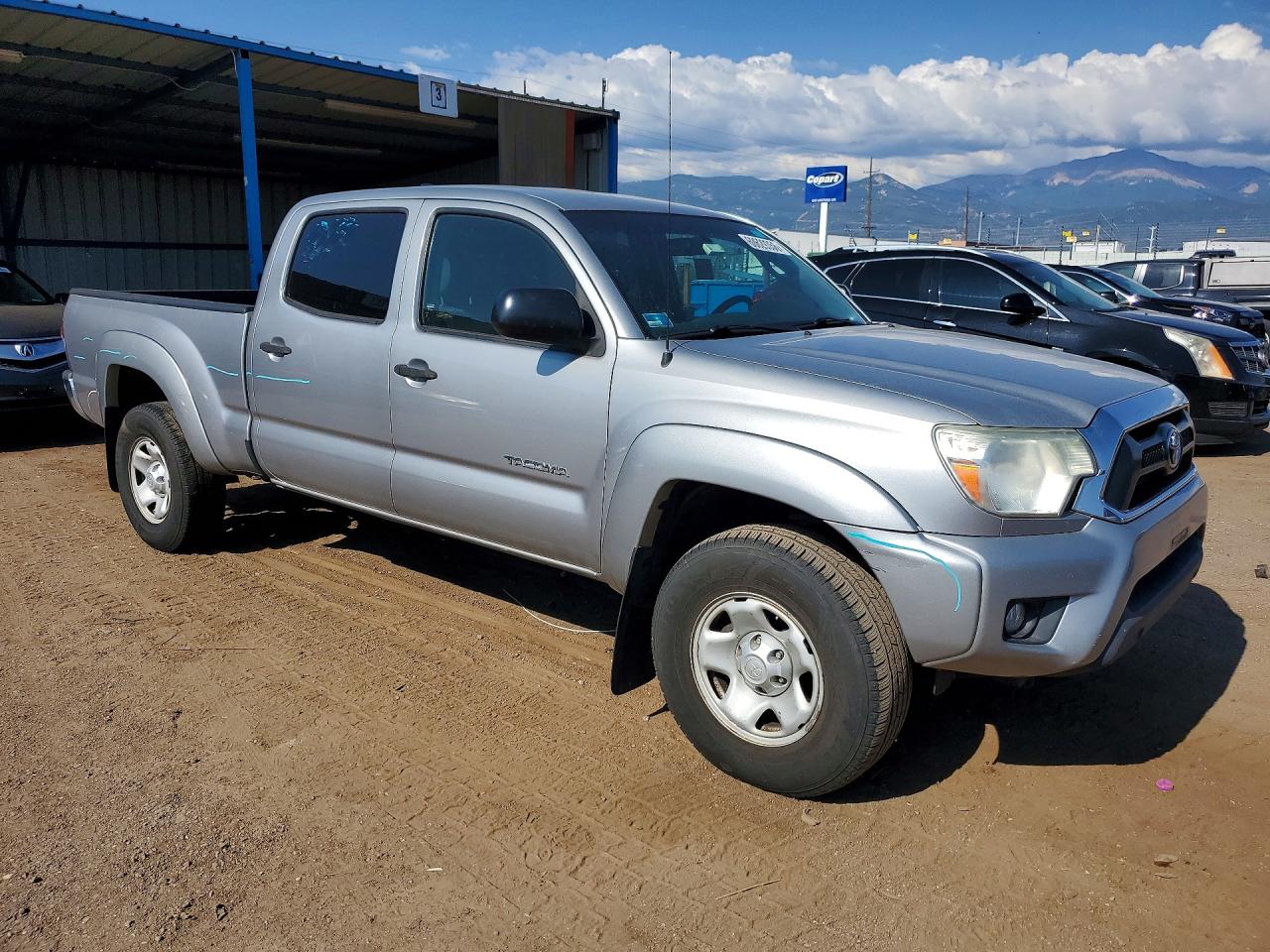 2015 Toyota Tacoma Double Cab Long Bed Silver vin: 3TMMU4FN1FM081564