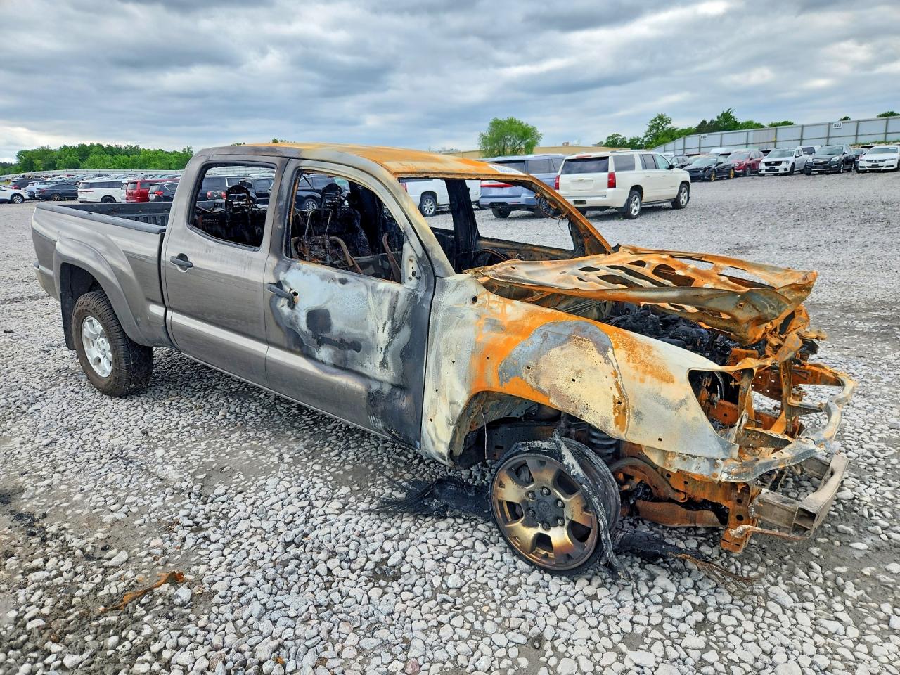 2015 Toyota Tacoma Double Cab Long Bed Серый vin: 3TMMU4FN2FM077507