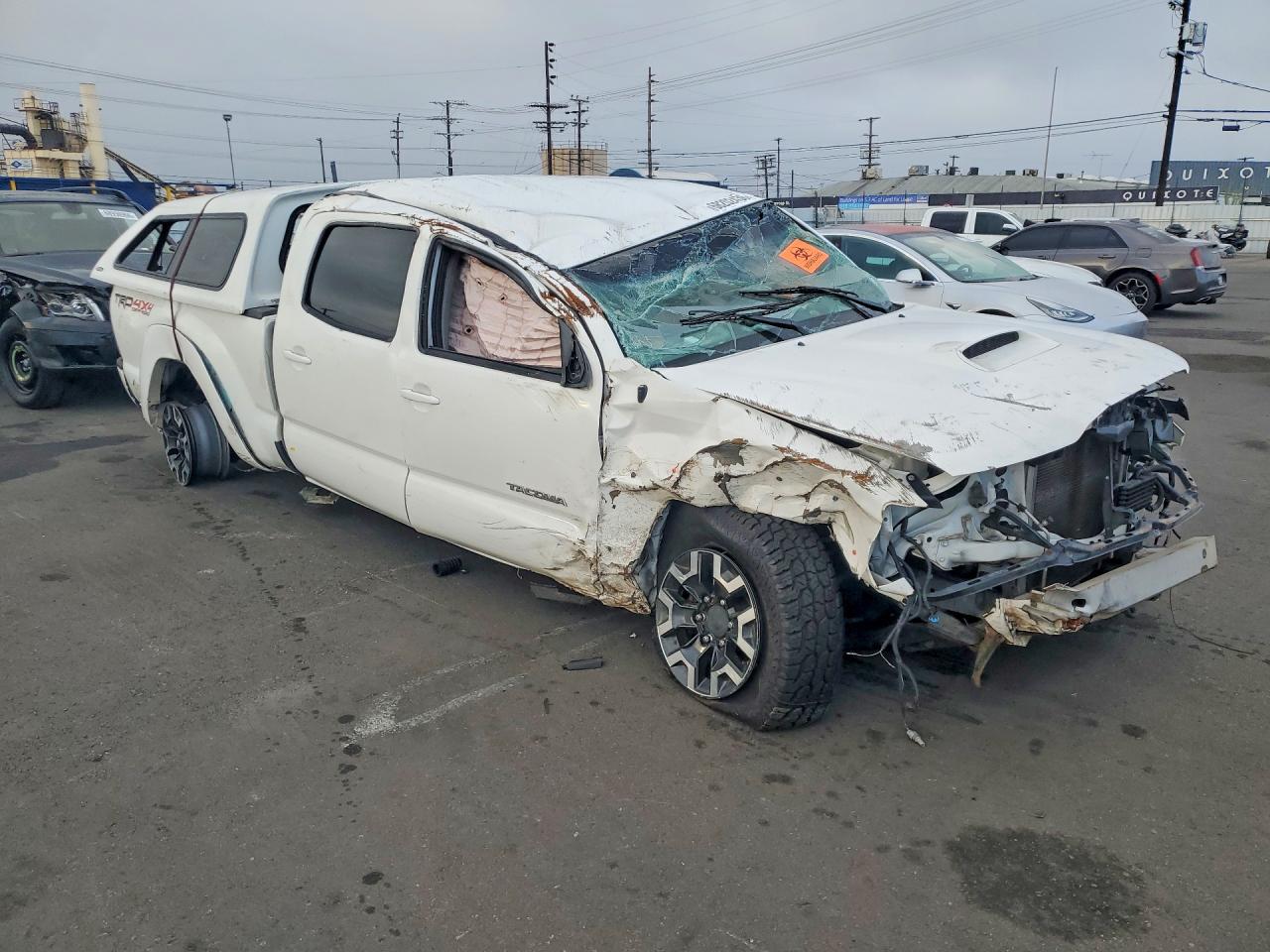 2010 Toyota Tacoma Double Cab Long Bed White vin: 3TMMU4FN3AM019432