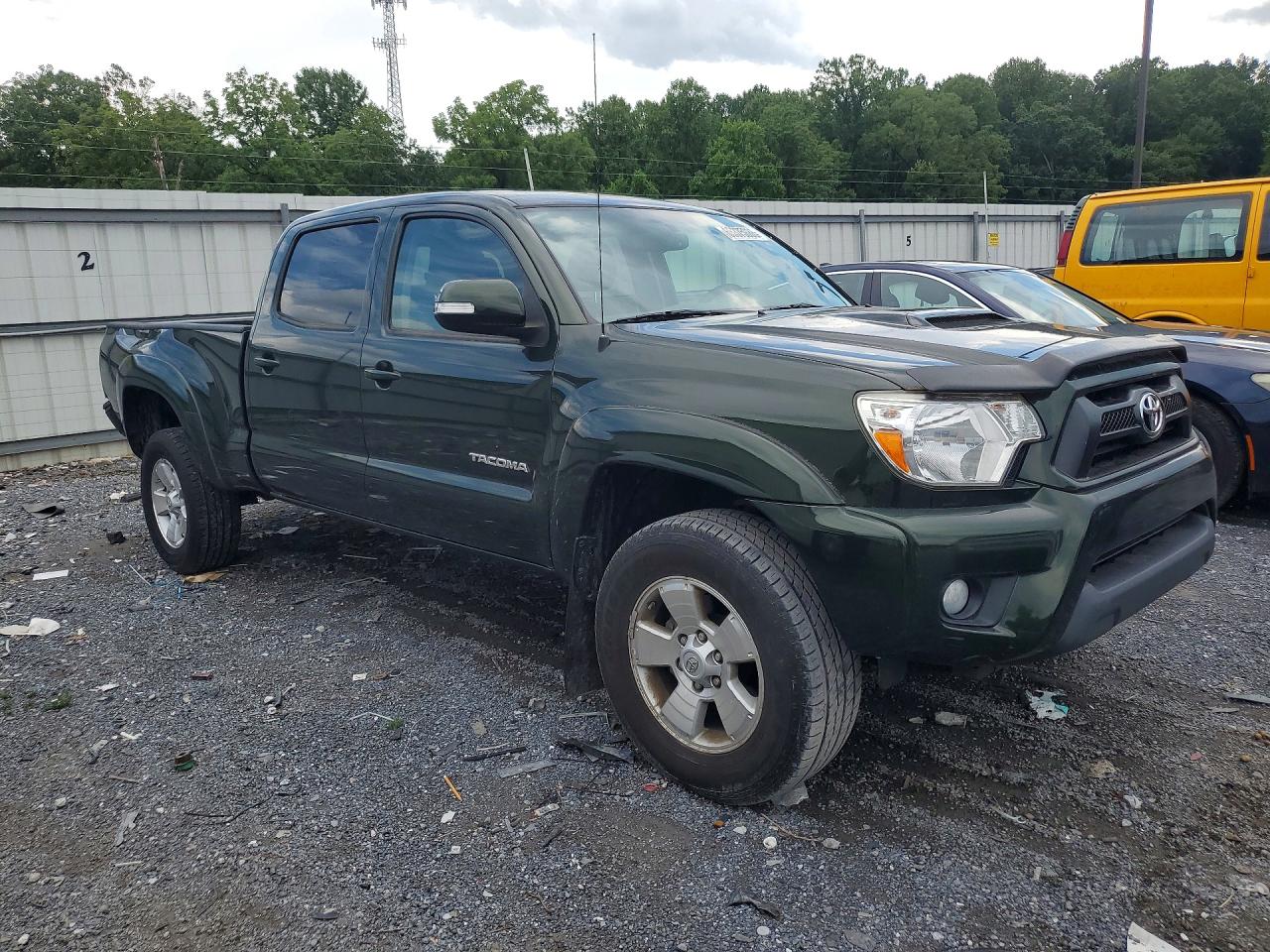 2013 Toyota Tacoma Double Cab Long Bed Green vin: 3TMMU4FN3DM052645