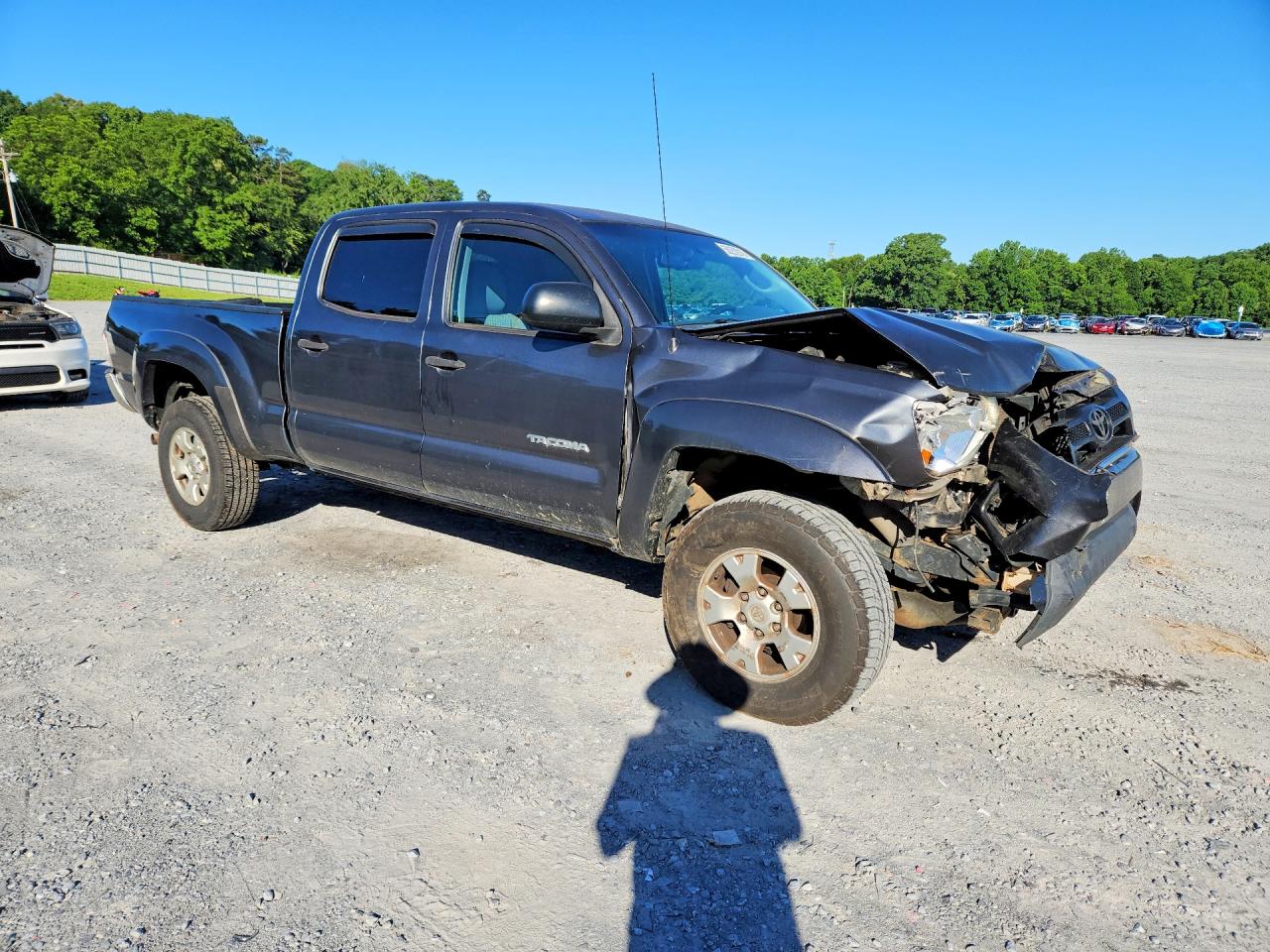 2013 Toyota Tacoma Double Cab Long Bed Gray vin: 3TMMU4FN3DM062107