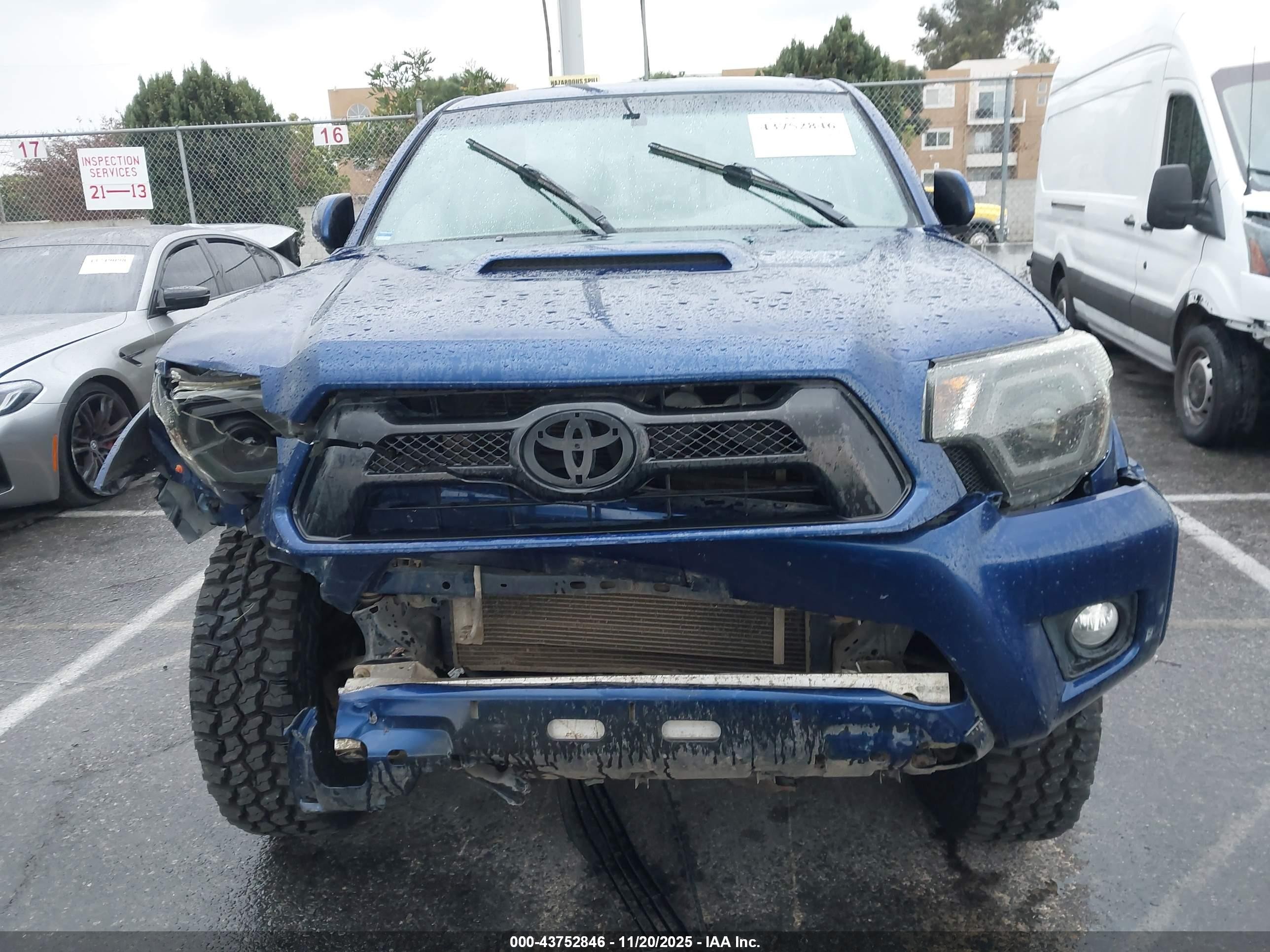 2014 Toyota Tacoma Base V6 Blue vin: 3TMMU4FN3EM065798