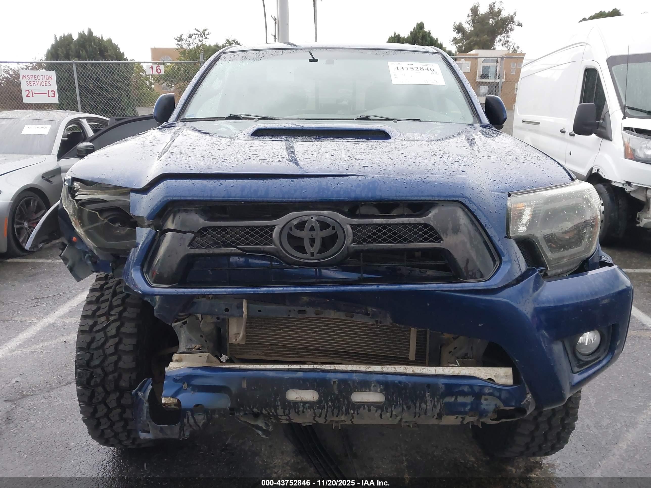 2014 Toyota Tacoma Base V6 Blue vin: 3TMMU4FN3EM065798