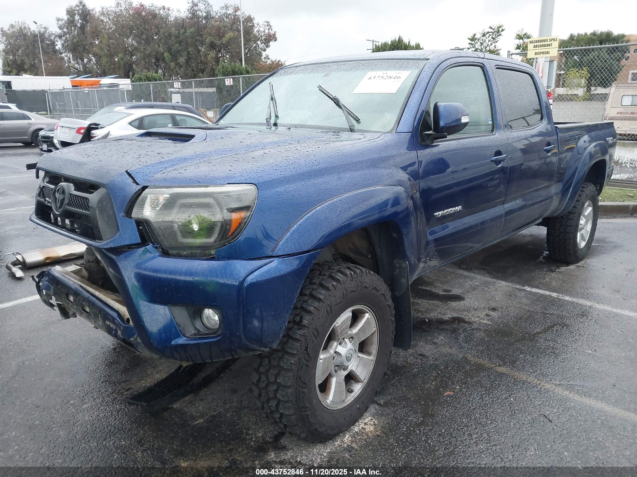 2014 Toyota Tacoma Base V6 Blue vin: 3TMMU4FN3EM065798