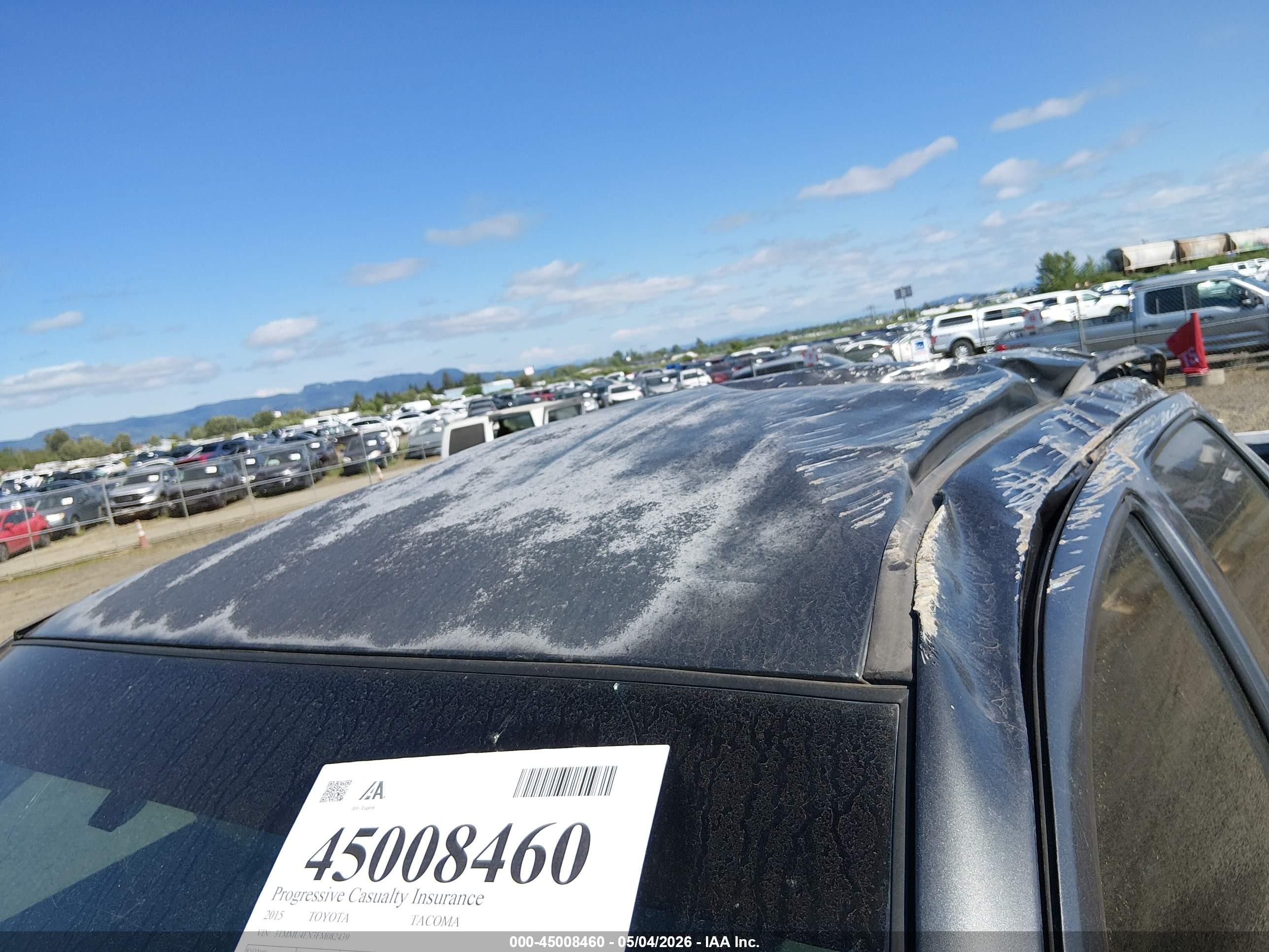 2015 Toyota Tacoma Base V6 Gray vin: 3TMMU4FN3FM082439