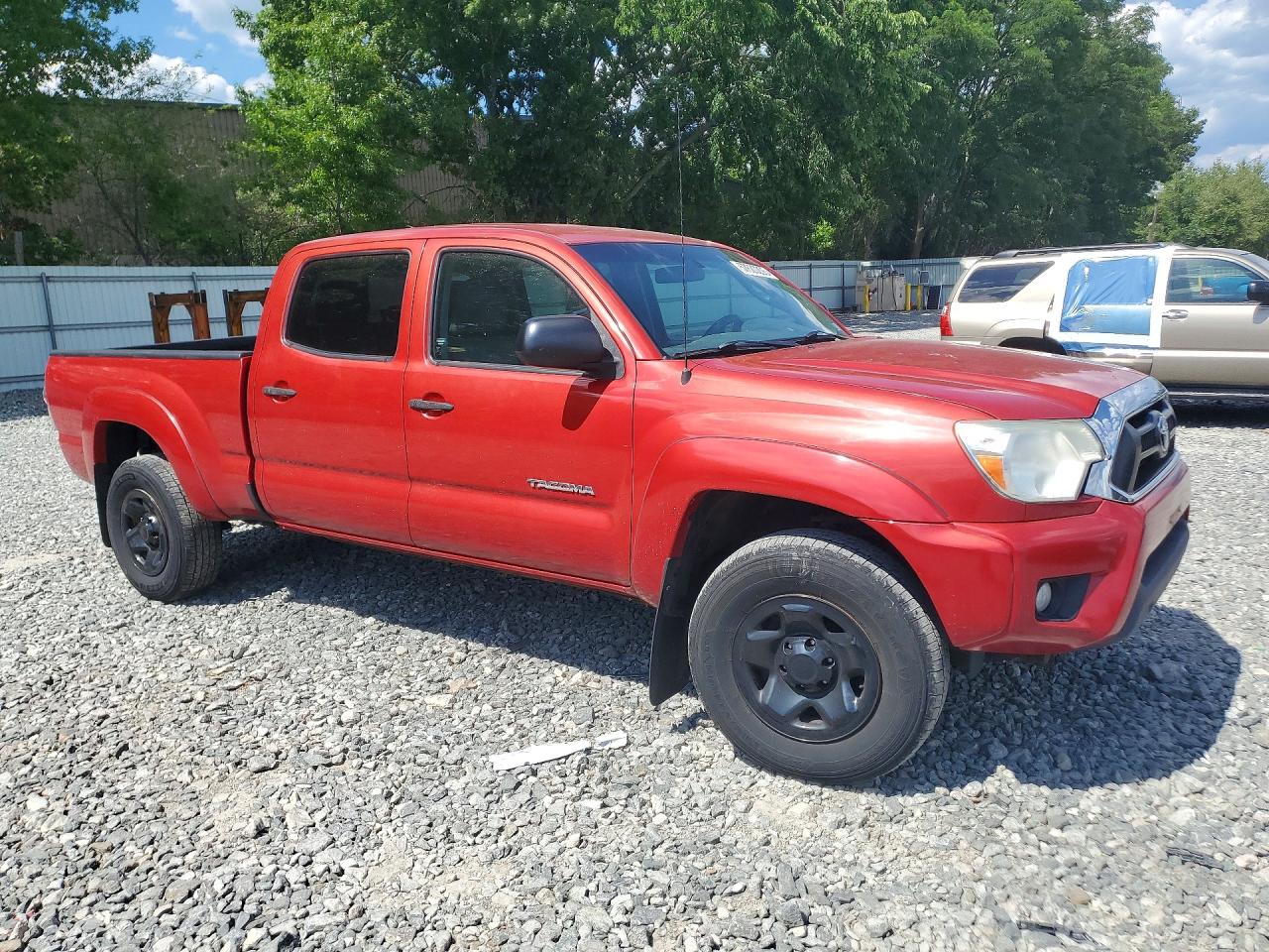 2015 Toyota Tacoma Double Cab Long Bed Red vin: 3TMMU4FN3FM082697