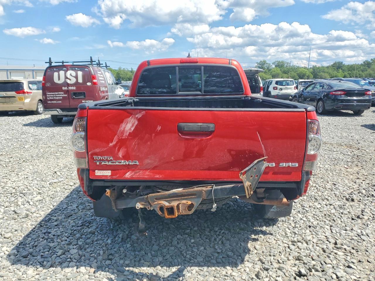 2015 Toyota Tacoma Double Cab Long Bed Red vin: 3TMMU4FN3FM082697