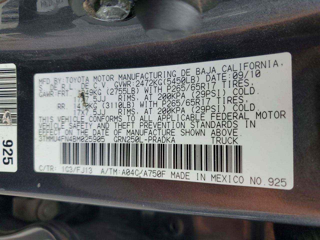 2011 Toyota Tacoma Double Cab Long Bed Gray vin: 3TMMU4FN4BM025905