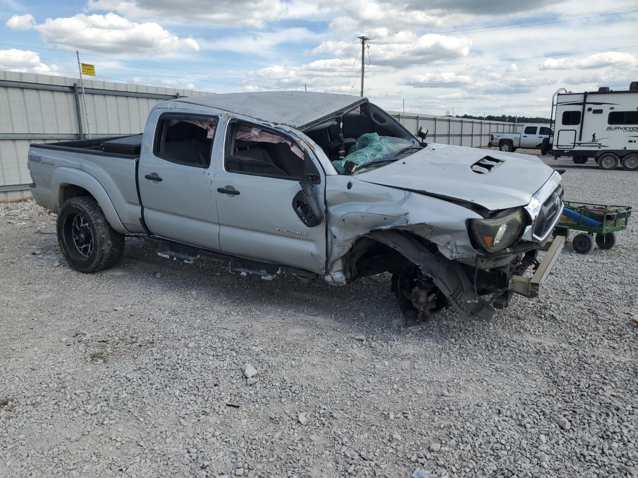 2013 Toyota Tacoma Double Cab Long Bed Gray vin: 3TMMU4FN4DM049821