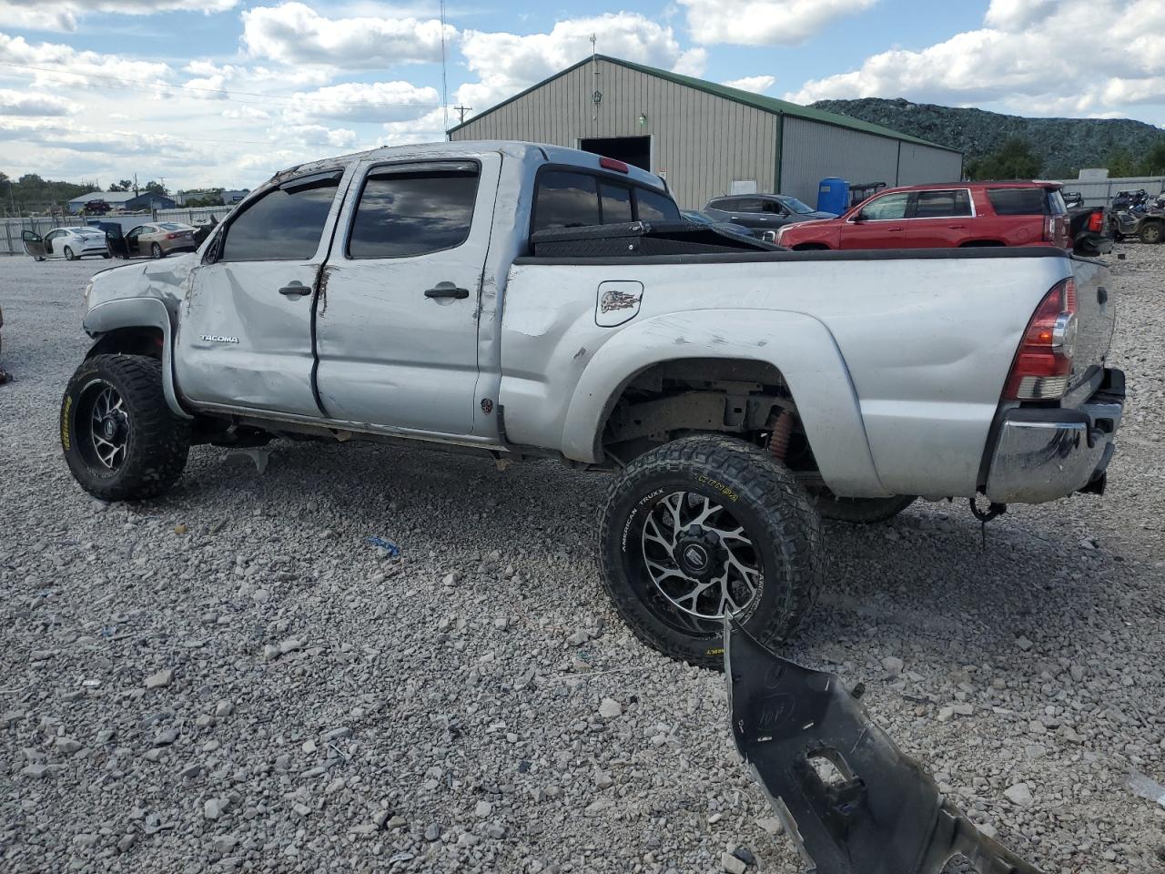 2013 Toyota Tacoma Double Cab Long Bed Gray vin: 3TMMU4FN4DM049821
