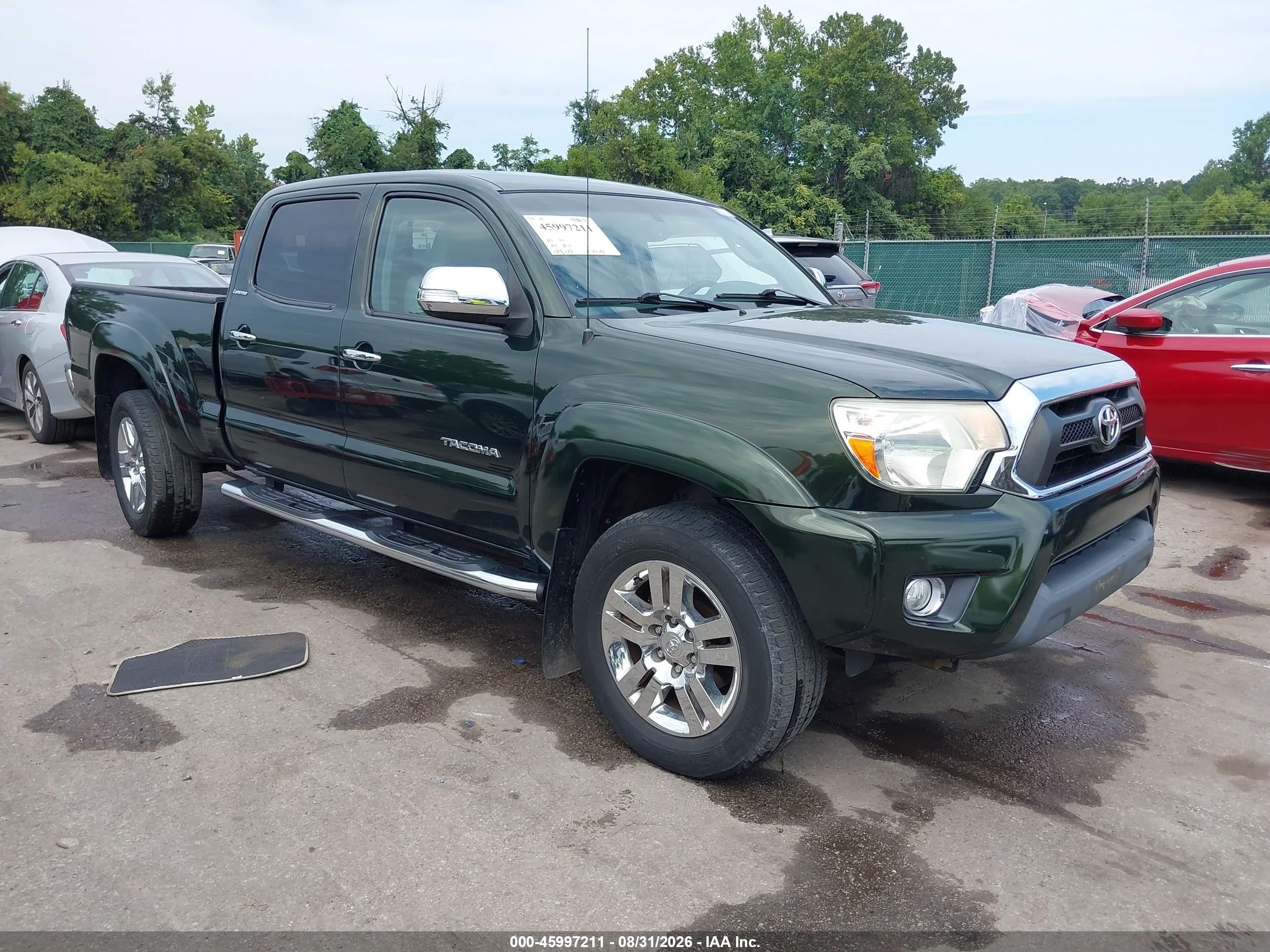 2013 Toyota Tacoma Base V6 Green vin: 3TMMU4FN5DM056969