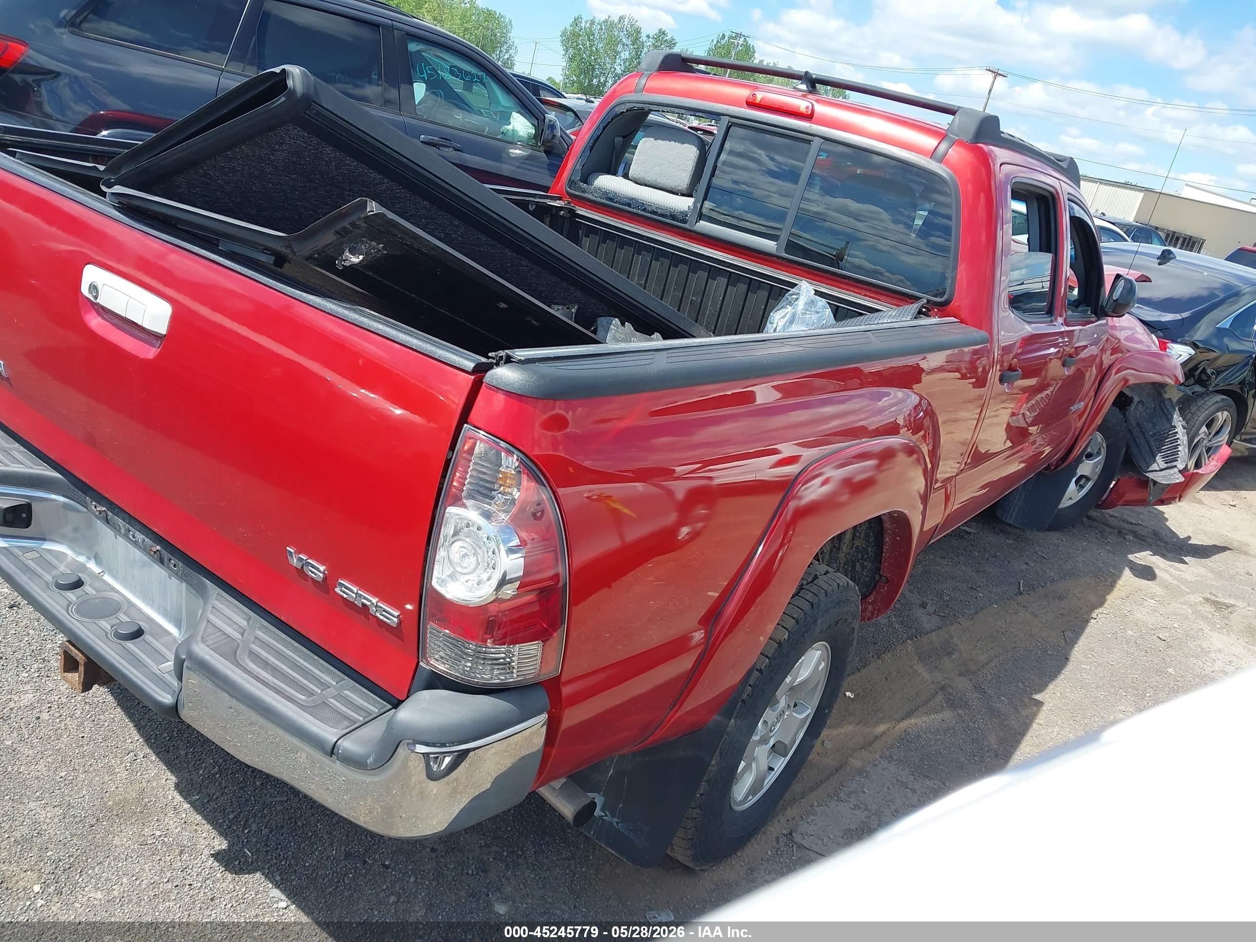 2014 Toyota Tacoma Base V6 Red vin: 3TMMU4FN5EM066838