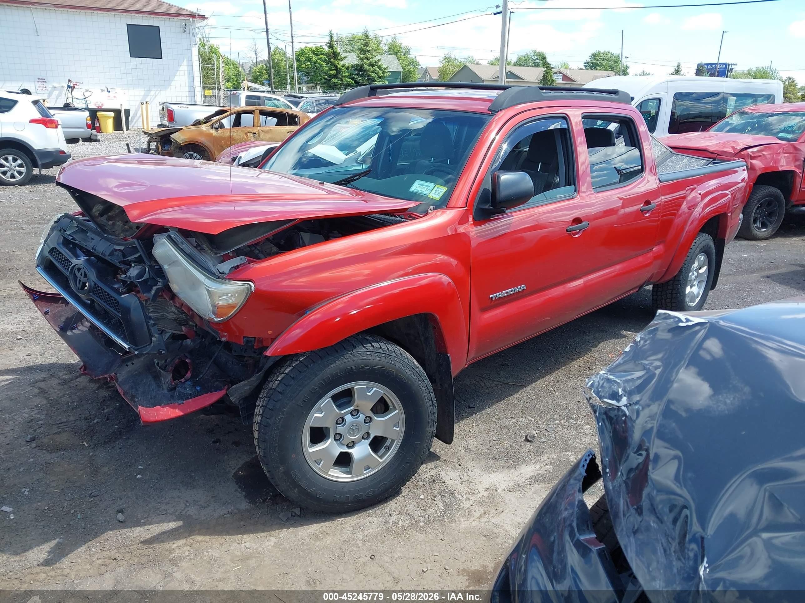 2014 Toyota Tacoma Base V6 Red vin: 3TMMU4FN5EM066838