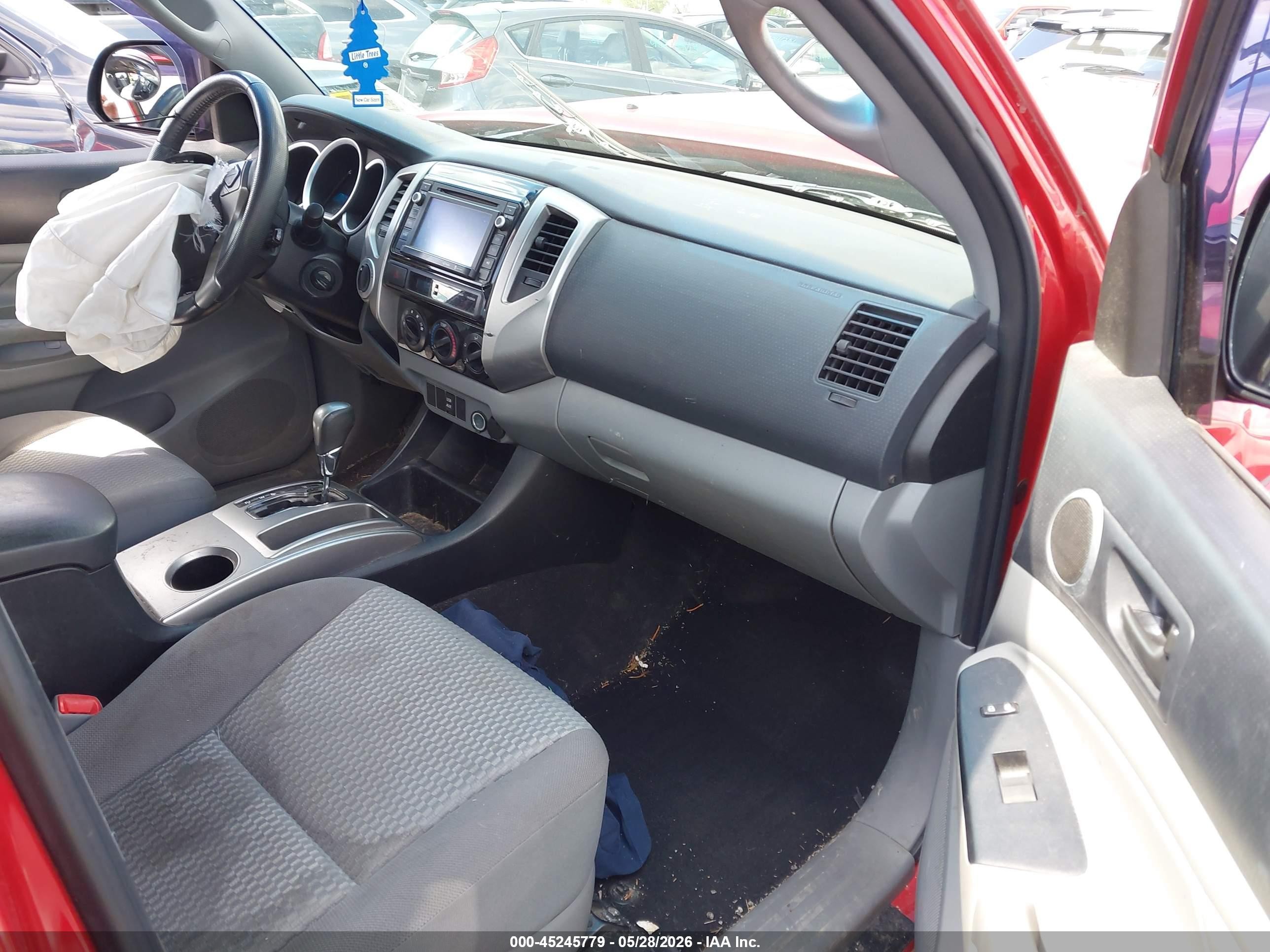 2014 Toyota Tacoma Base V6 Red vin: 3TMMU4FN5EM066838