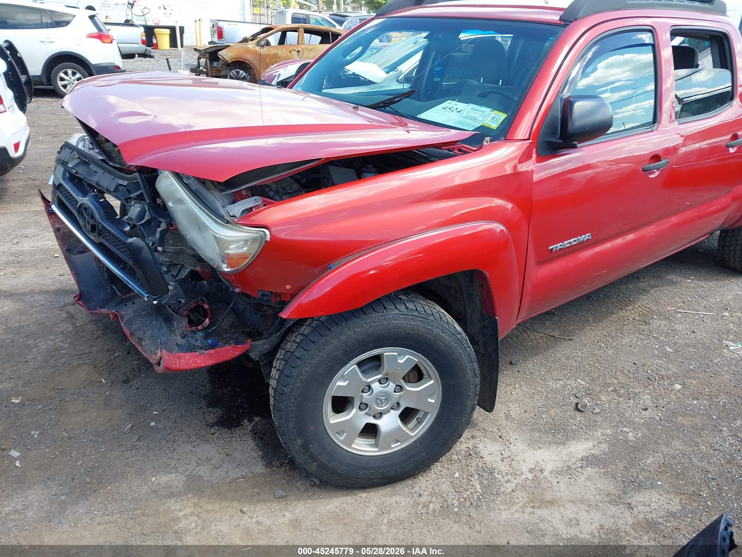 2014 Toyota Tacoma Base V6 Red vin: 3TMMU4FN5EM066838