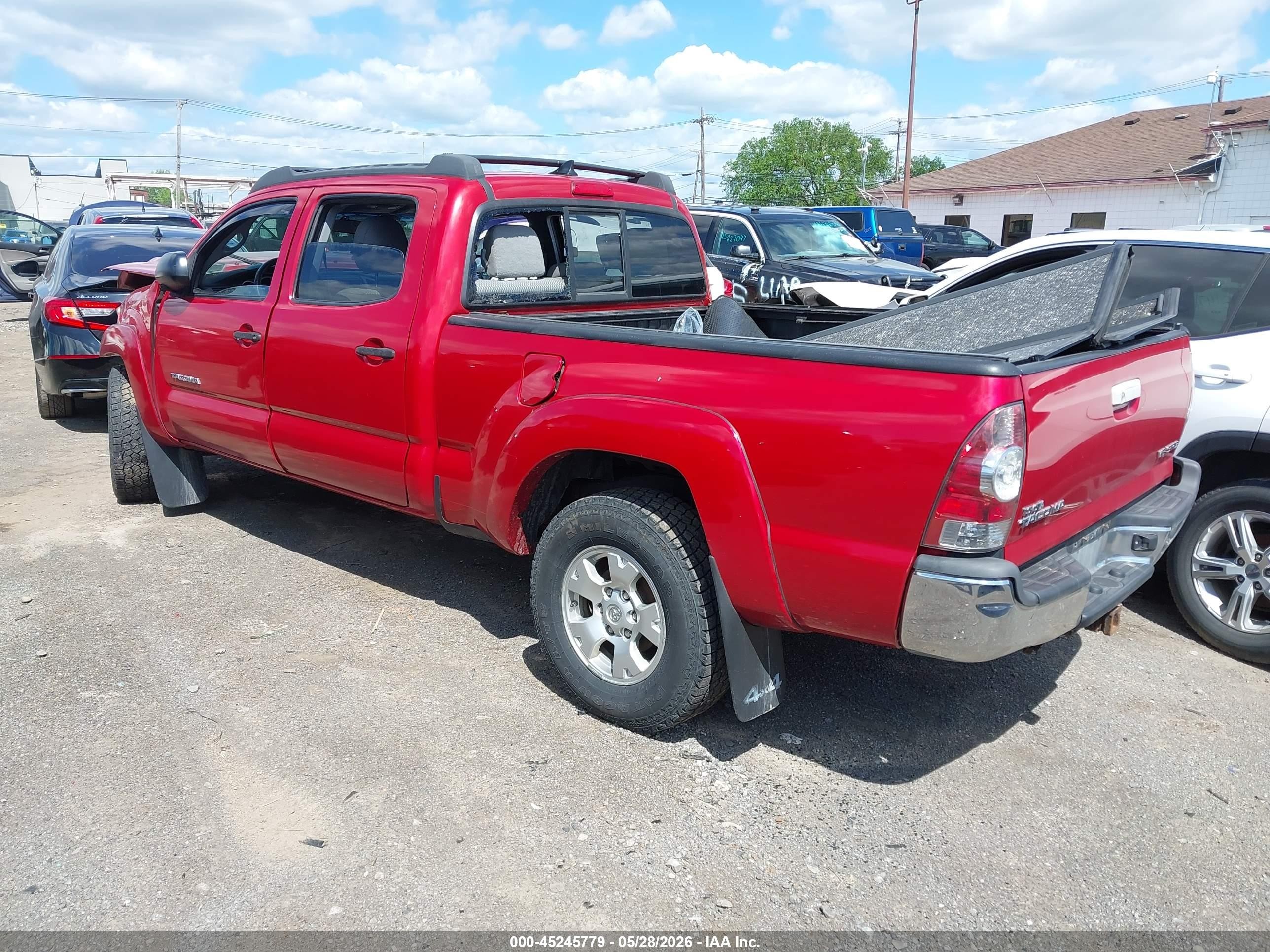 2014 Toyota Tacoma Base V6 Red vin: 3TMMU4FN5EM066838