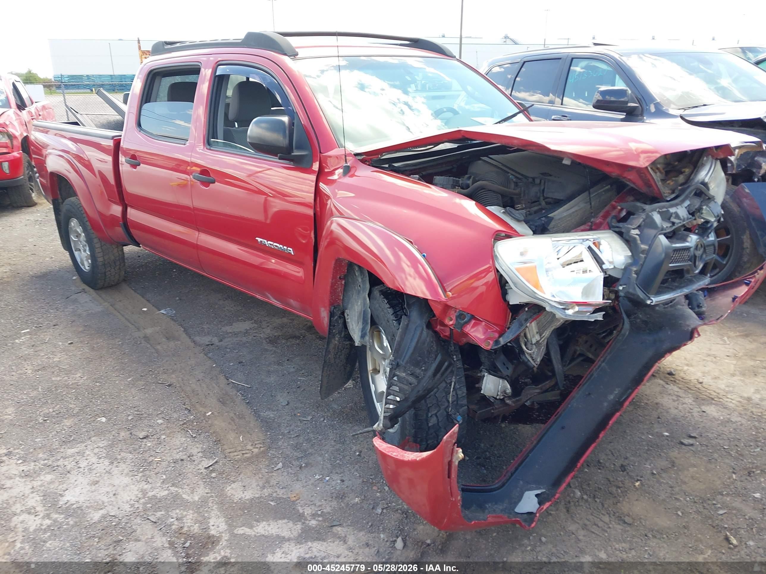 2014 Toyota Tacoma Base V6 Red vin: 3TMMU4FN5EM066838