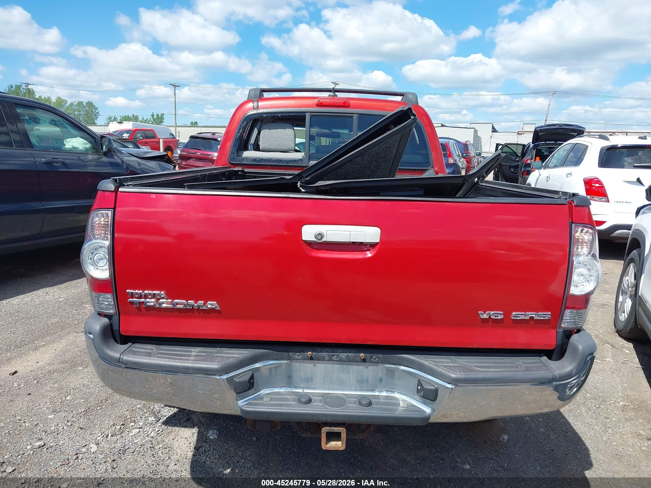 2014 Toyota Tacoma Base V6 Red vin: 3TMMU4FN5EM066838