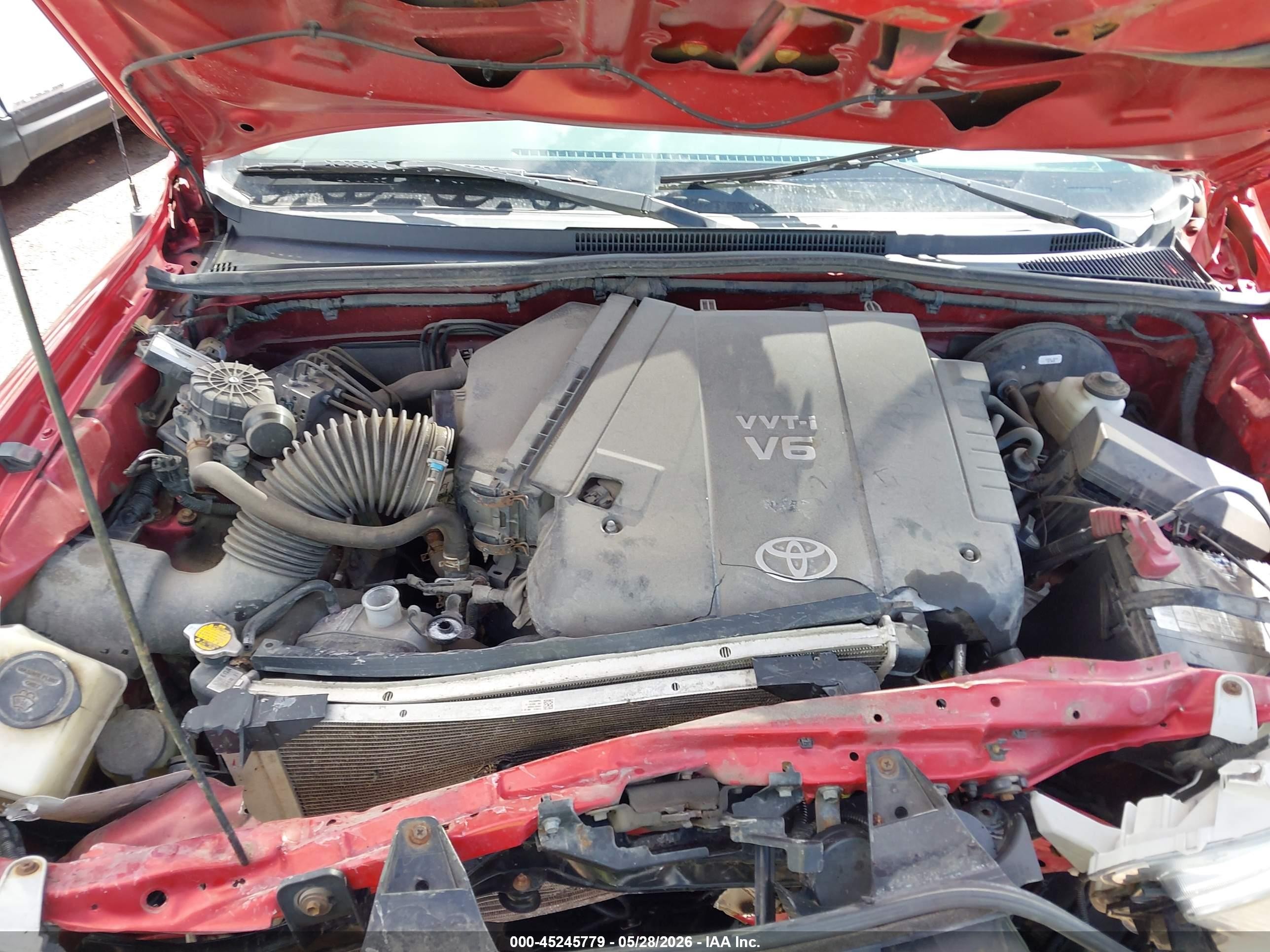 2014 Toyota Tacoma Base V6 Red vin: 3TMMU4FN5EM066838