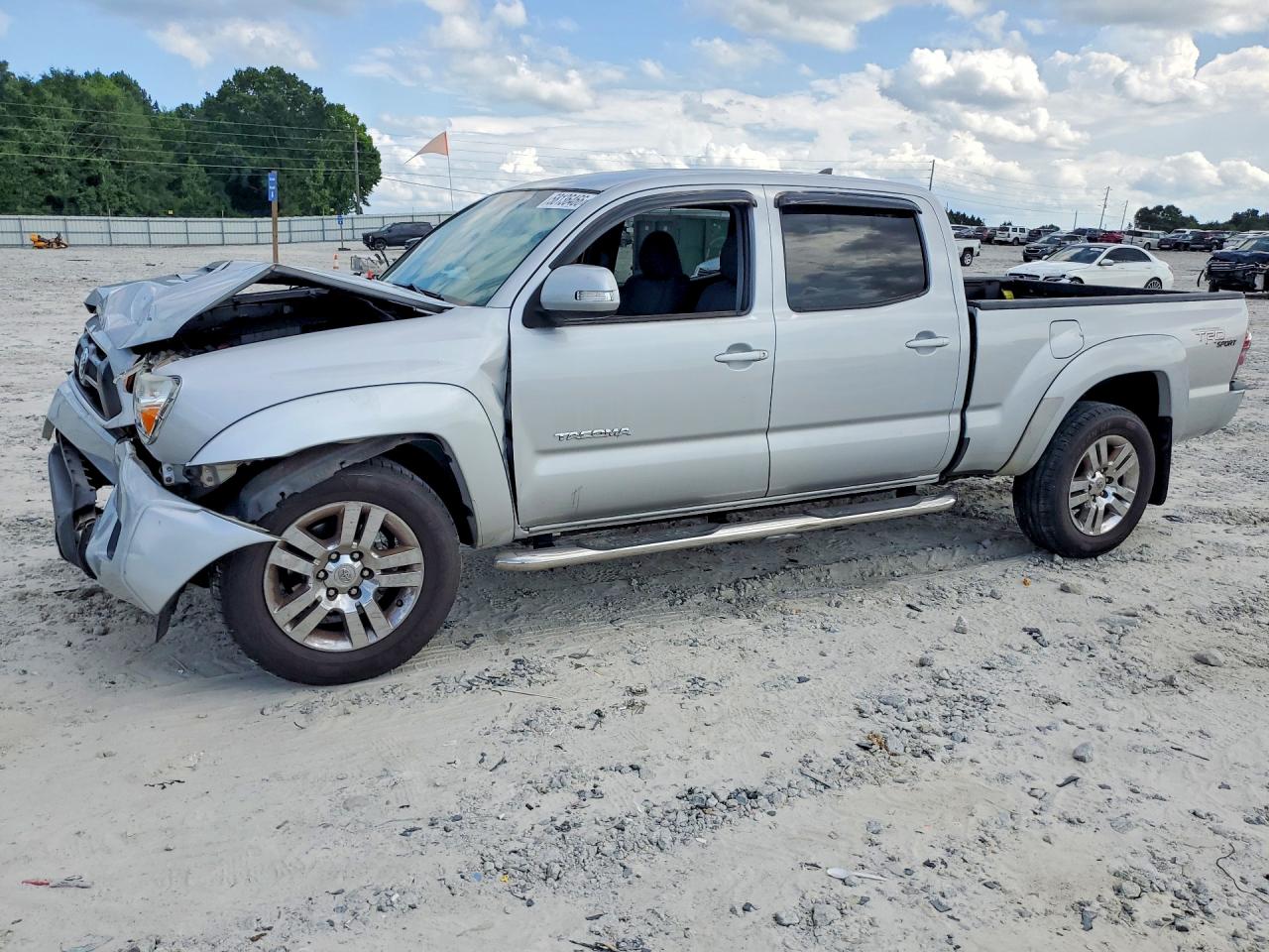2012 Toyota Tacoma Double Cab Long Bed Silver vin: 3TMMU4FN6CM048085