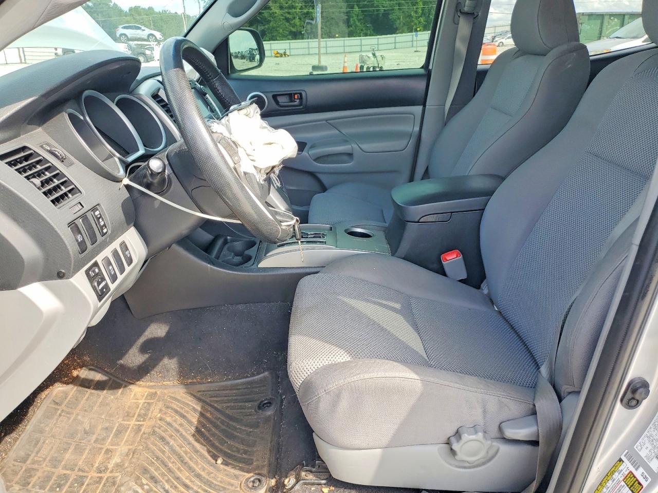 2012 Toyota Tacoma Double Cab Long Bed Silver vin: 3TMMU4FN6CM048085