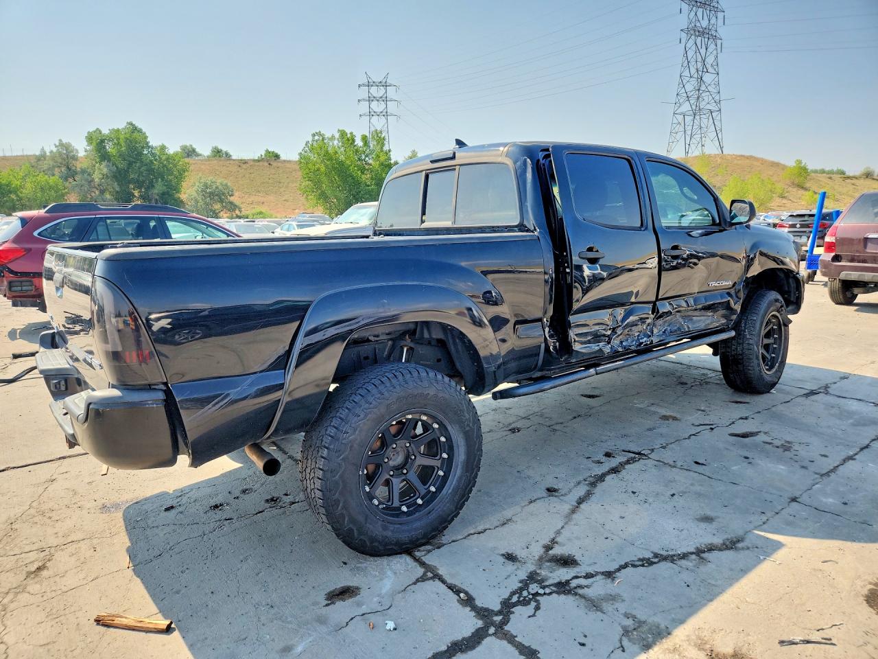 2015 Toyota Tacoma Double Cab Long Bed Black vin: 3TMMU4FN6FM085884