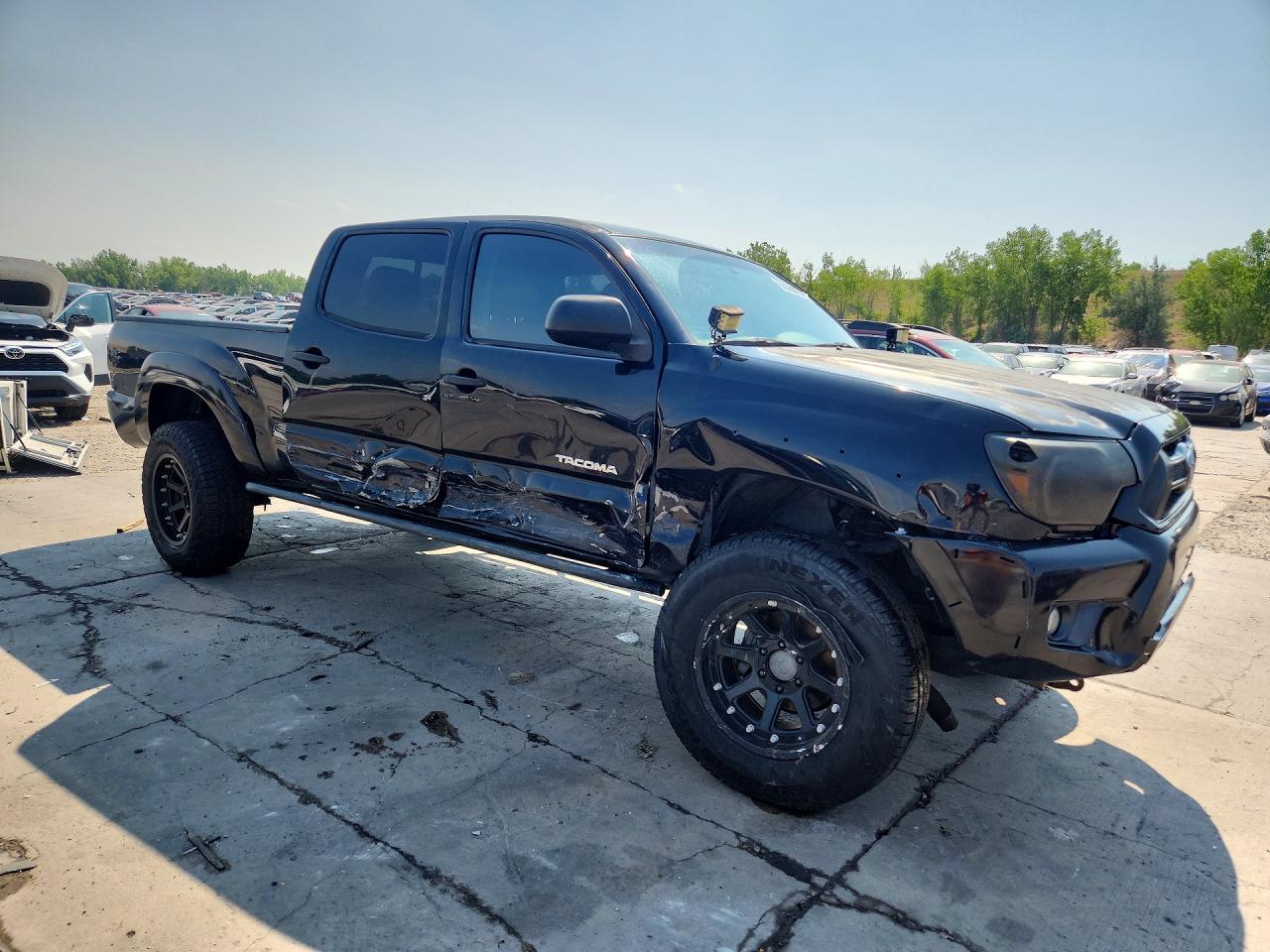 2015 Toyota Tacoma Double Cab Long Bed Black vin: 3TMMU4FN6FM085884