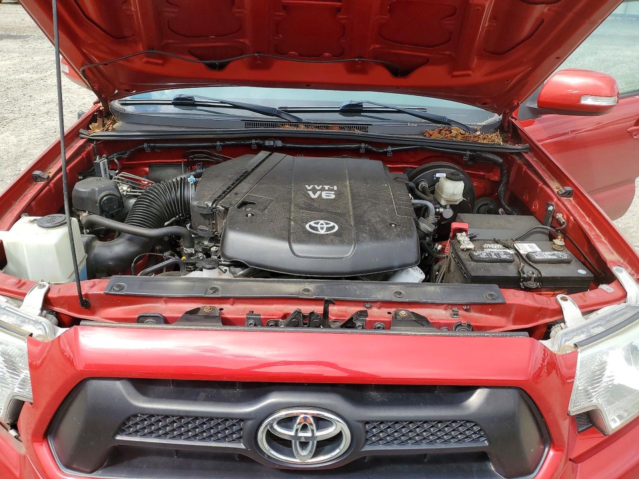 2014 Toyota Tacoma Double Cab Long Bed Red vin: 3TMMU4FN7EM064251