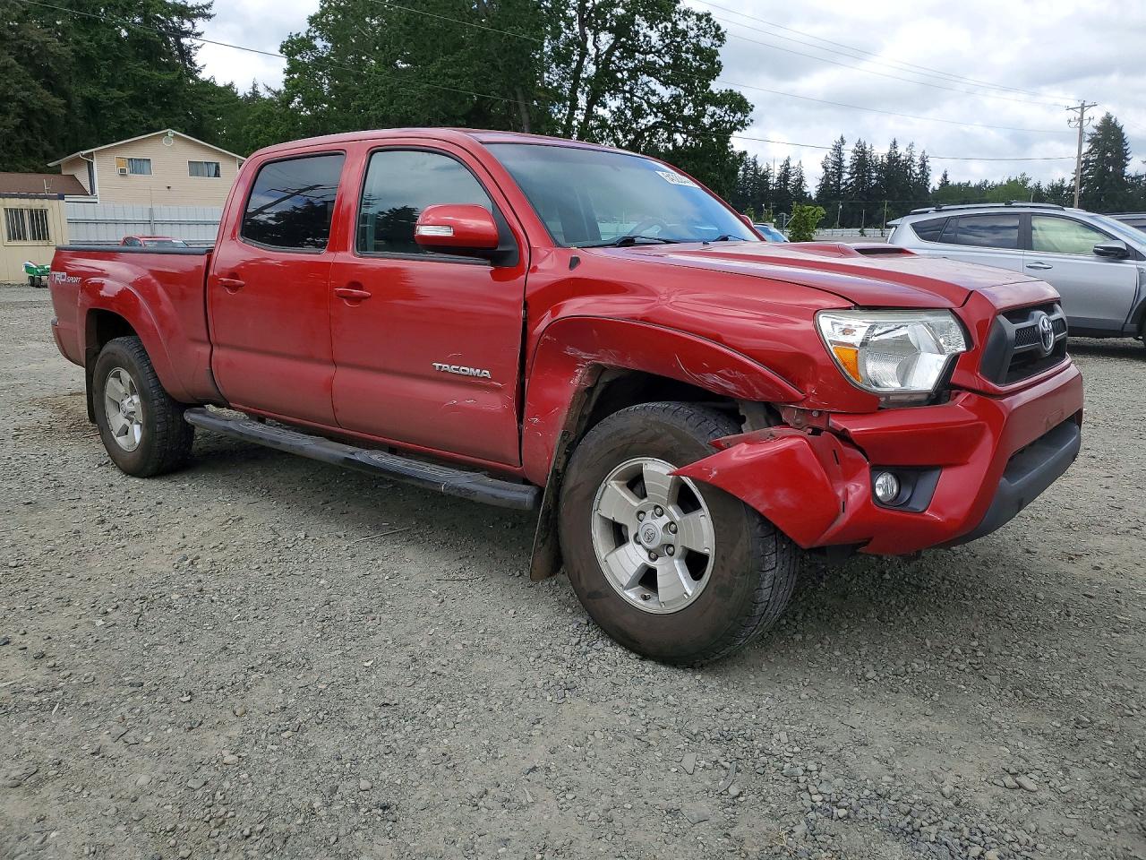2014 Toyota Tacoma Double Cab Long Bed Red vin: 3TMMU4FN7EM064251