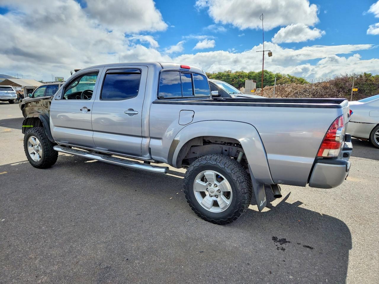 2014 Toyota Tacoma Double Cab Long Bed Серебряный vin: 3TMMU4FN7EM066789