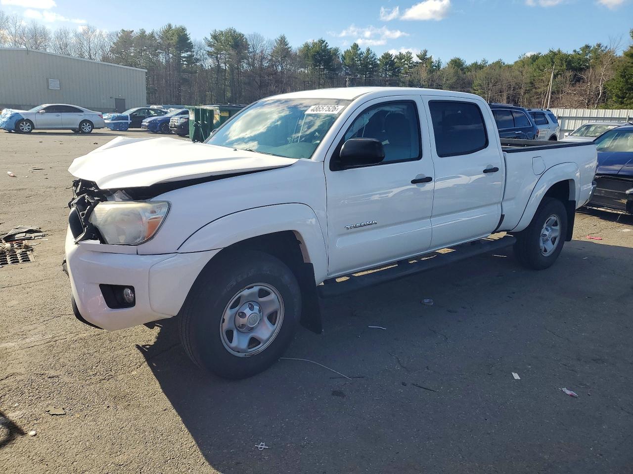 2015 Toyota Tacoma V6 White vin: 3TMMU4FN7FM074120